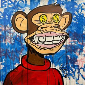 Painting, Rare bored ape street art 3, Freda People Art
