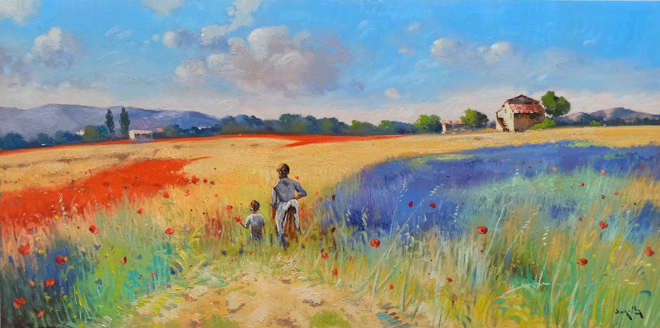 Andrea Borella, July colours - Tuscany painting landscape Andrea Borella, July colours - Tuscany painting landscape
