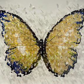 Peinture, Papillon Gold, Lis Sam