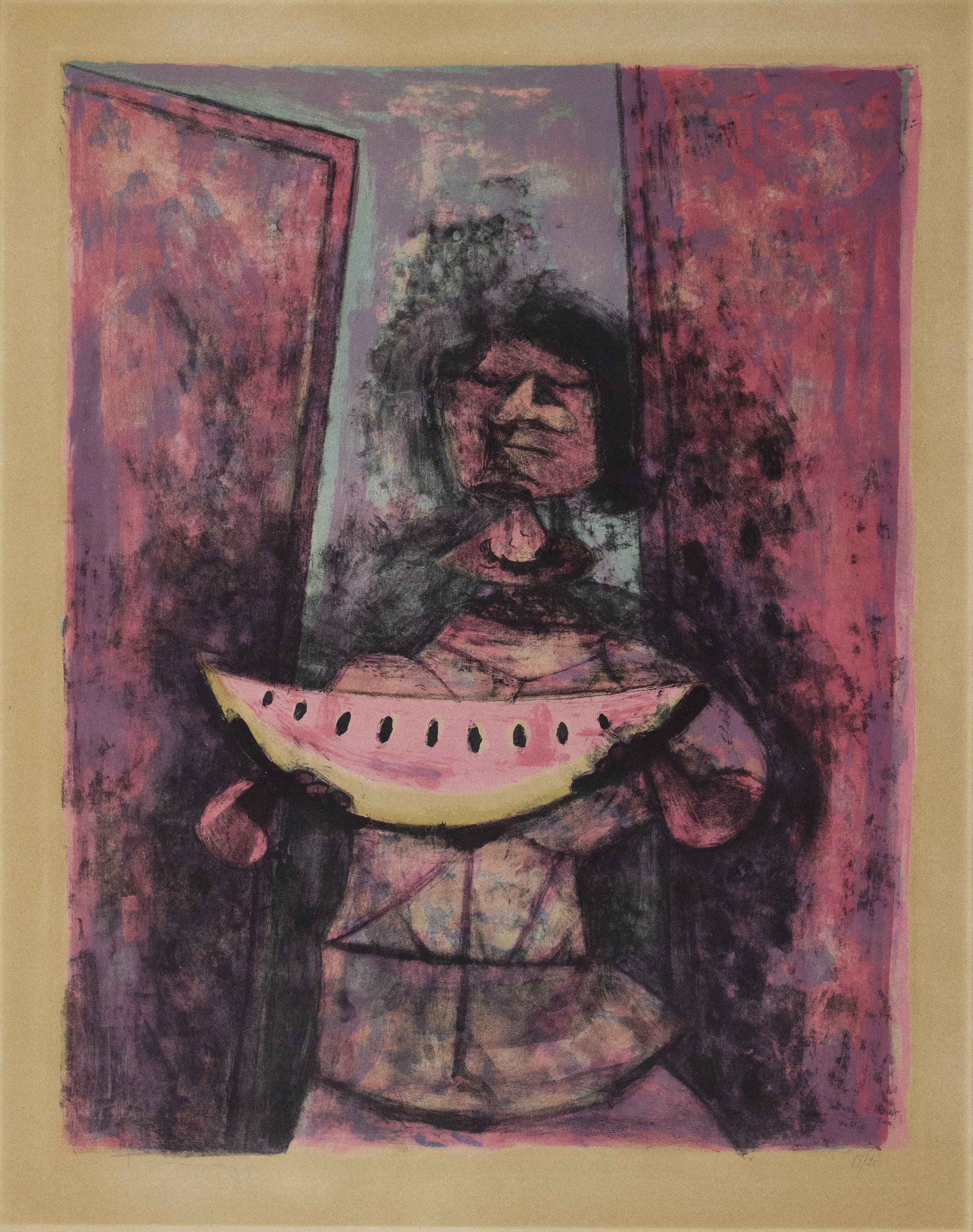 Rufino Tamayo, Mujer con sandia Rufino Tamayo, Mujer con sandia