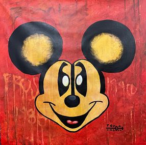 Painting, Vintage Mickey Mouse, Freda People Art