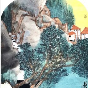 Gemälde, Paysage de Chine 1, Shuming Zheng