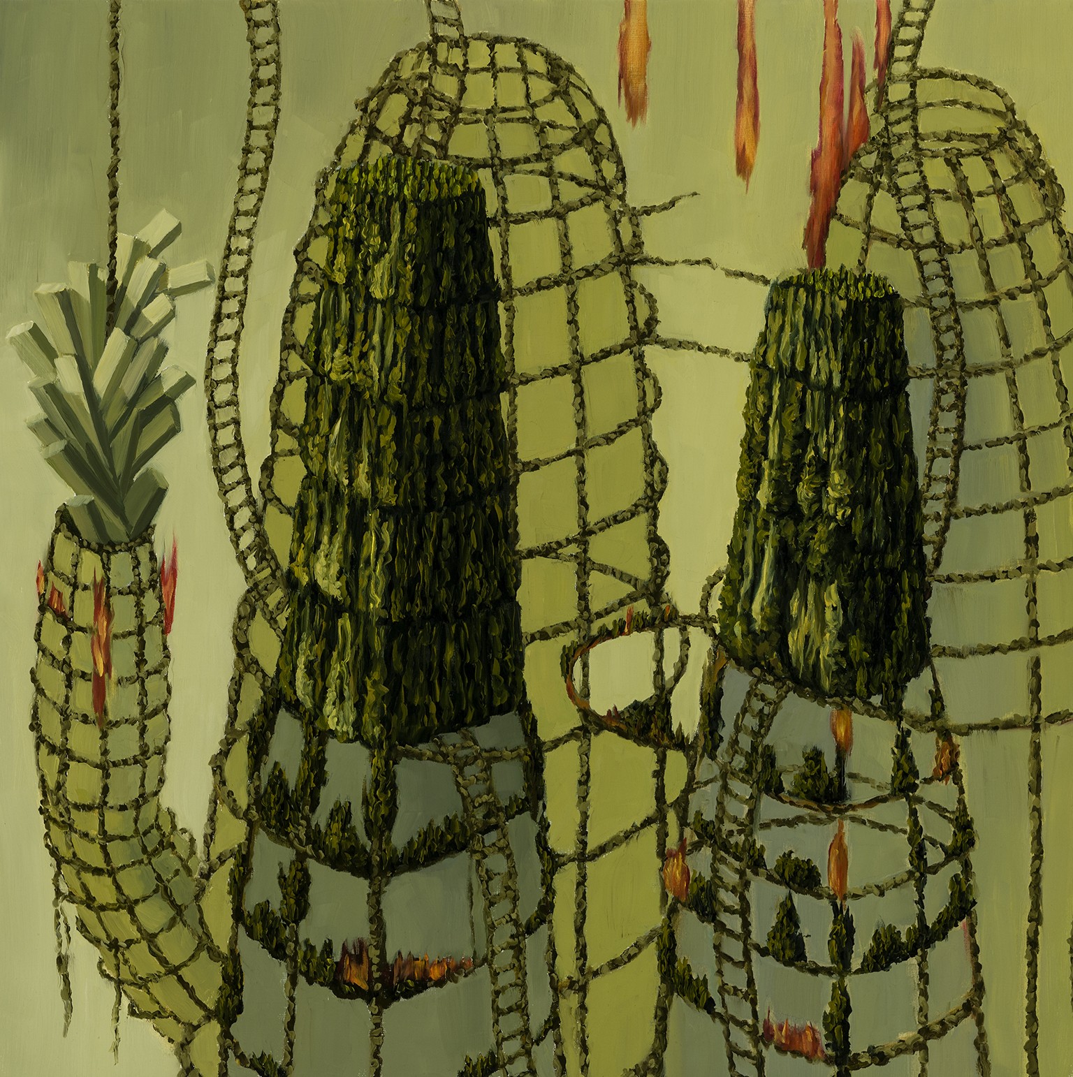 Judith Berry, Ropes, fire and trees Judith Berry, Ropes, fire and trees