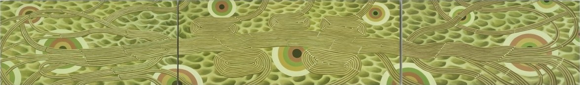 Judith Berry, Bending roads and targets (triptyque) Judith Berry, Bending roads and targets (triptyque)