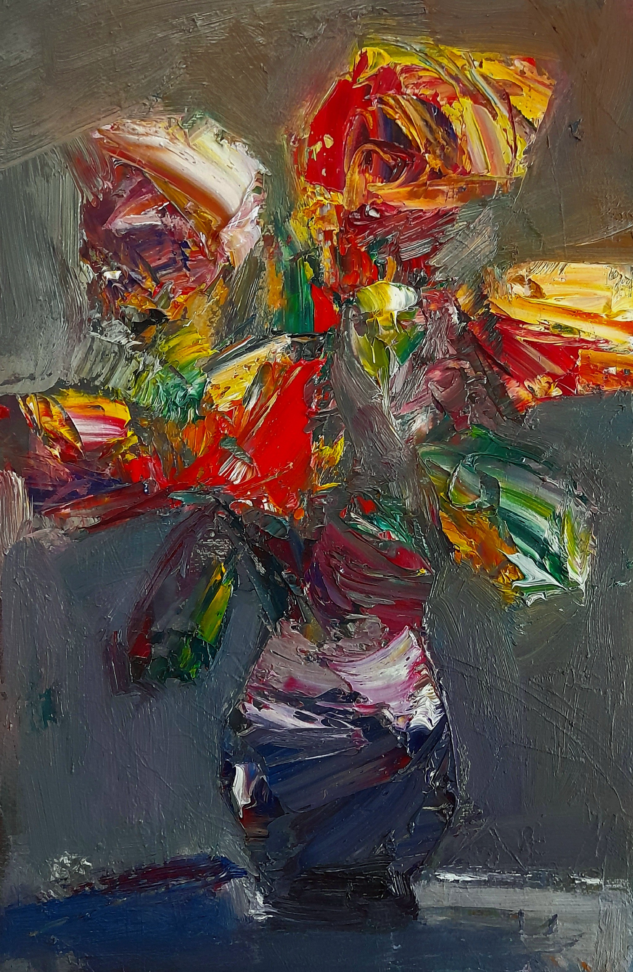 Mateos Sargsyan, Abstract flowers in vase Mateos Sargsyan, Abstract flowers in vase