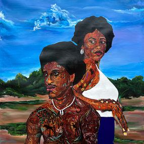 Painting, My backbone and I, Michael Adetula