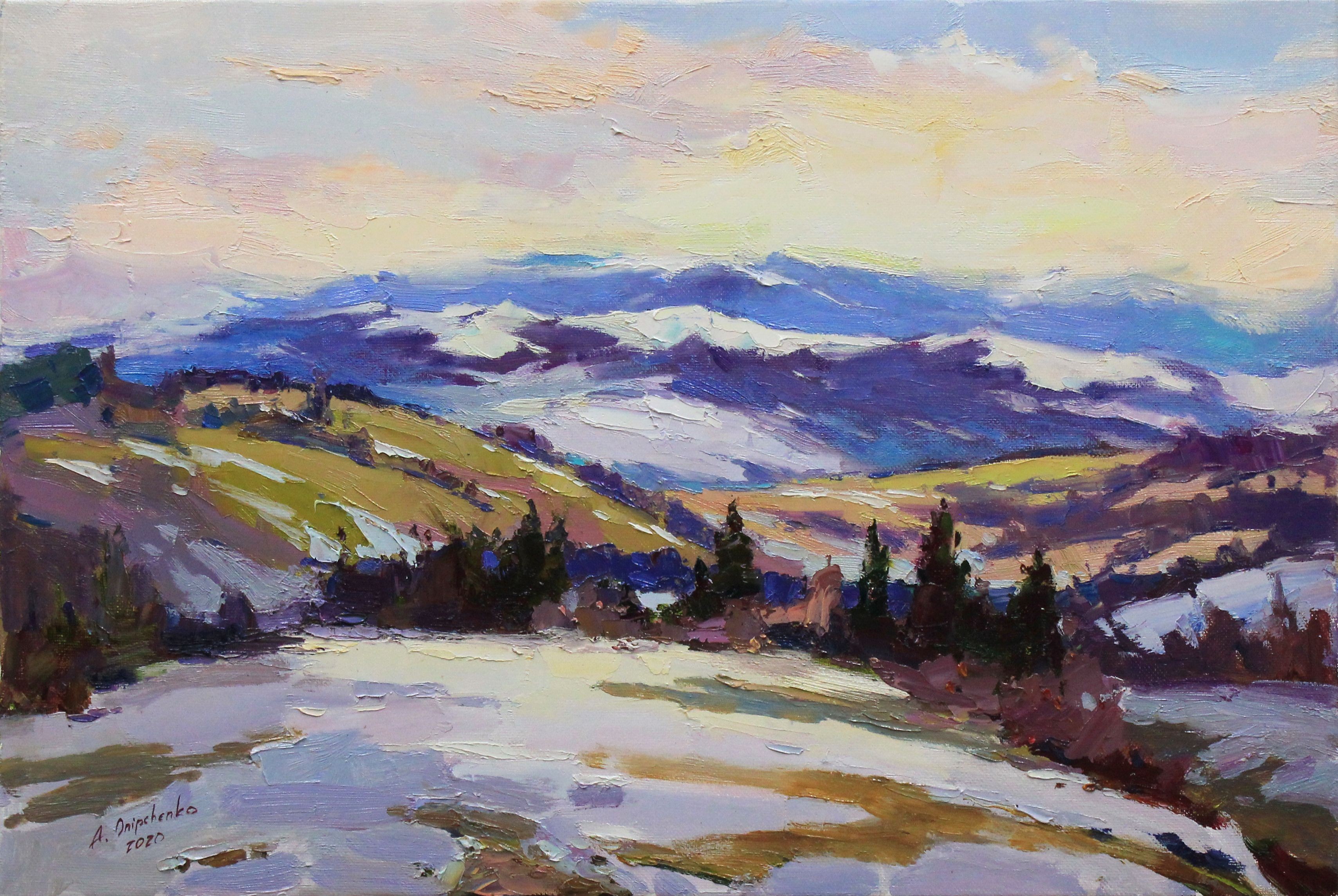 Alisa Onipchenko-Cherniakovska, Morning in the mountains Alisa Onipchenko-Cherniakovska, Morning in the mountains