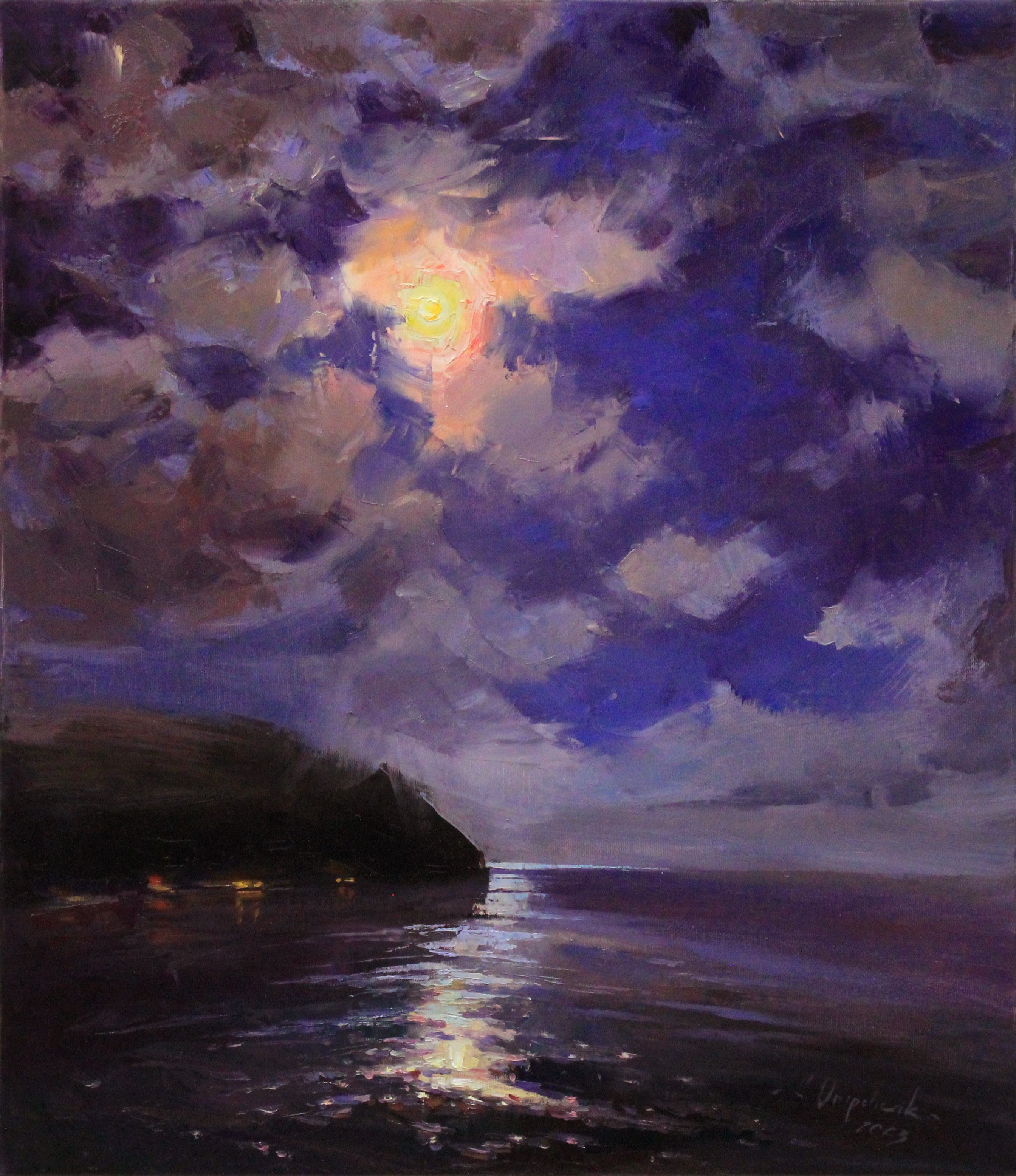 Alisa Onipchenko-Cherniakovska, Night in the bay Alisa Onipchenko-Cherniakovska, Night in the bay