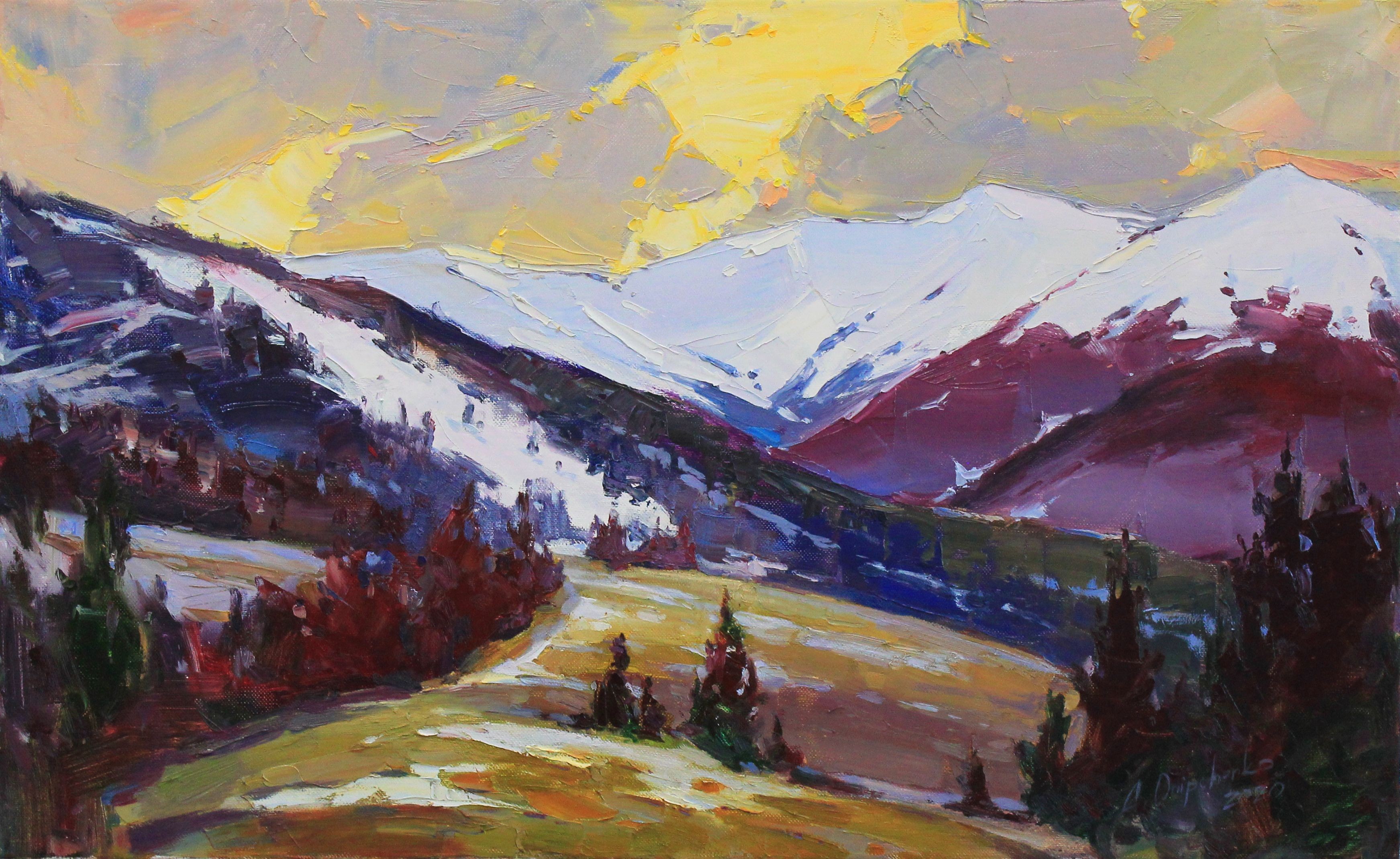 Alisa Onipchenko-Cherniakovska, Sunset in the mountains Alisa Onipchenko-Cherniakovska, Sunset in the mountains