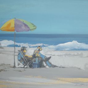 Gemälde, Mid Week at the Beach, Amy Bernays