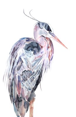 Painting, Heron no. 25, Elizabeth Becker