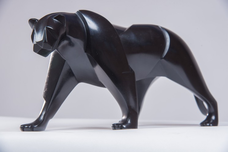 ▷ Grande panthere noire by Bernard Rebaudet, 2023, Sculpture