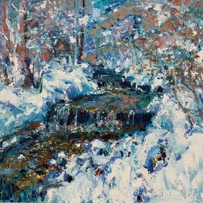 Painting, Frozen river, Andrey Chebotaru