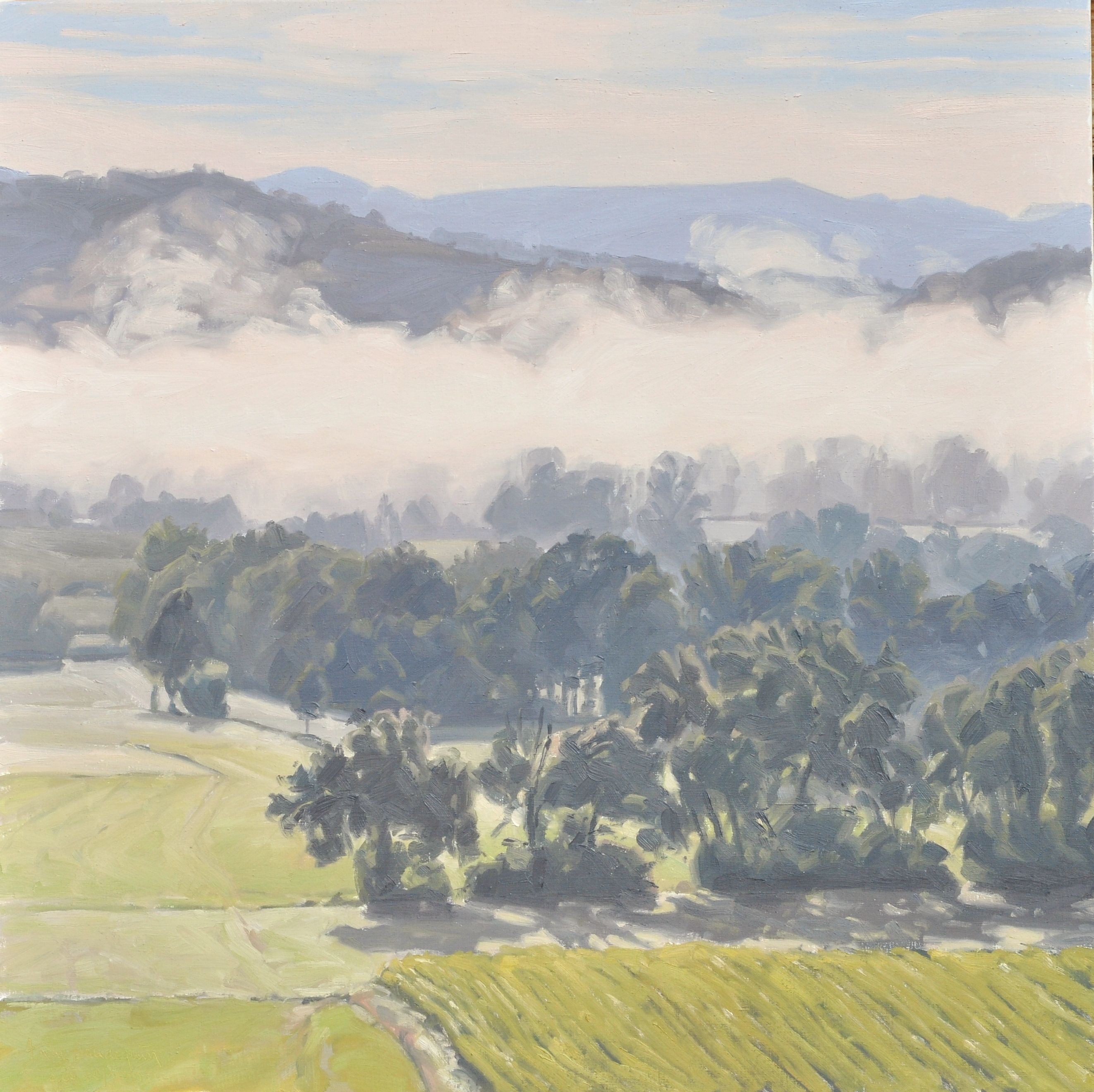 Anne Baudequin, September 6, Loire Valley, morning mist Anne Baudequin, September 6, Loire Valley, morning mist