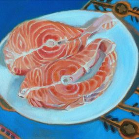 Gemälde, Salmon for Lunch, Anyck Alvarez Kerloch