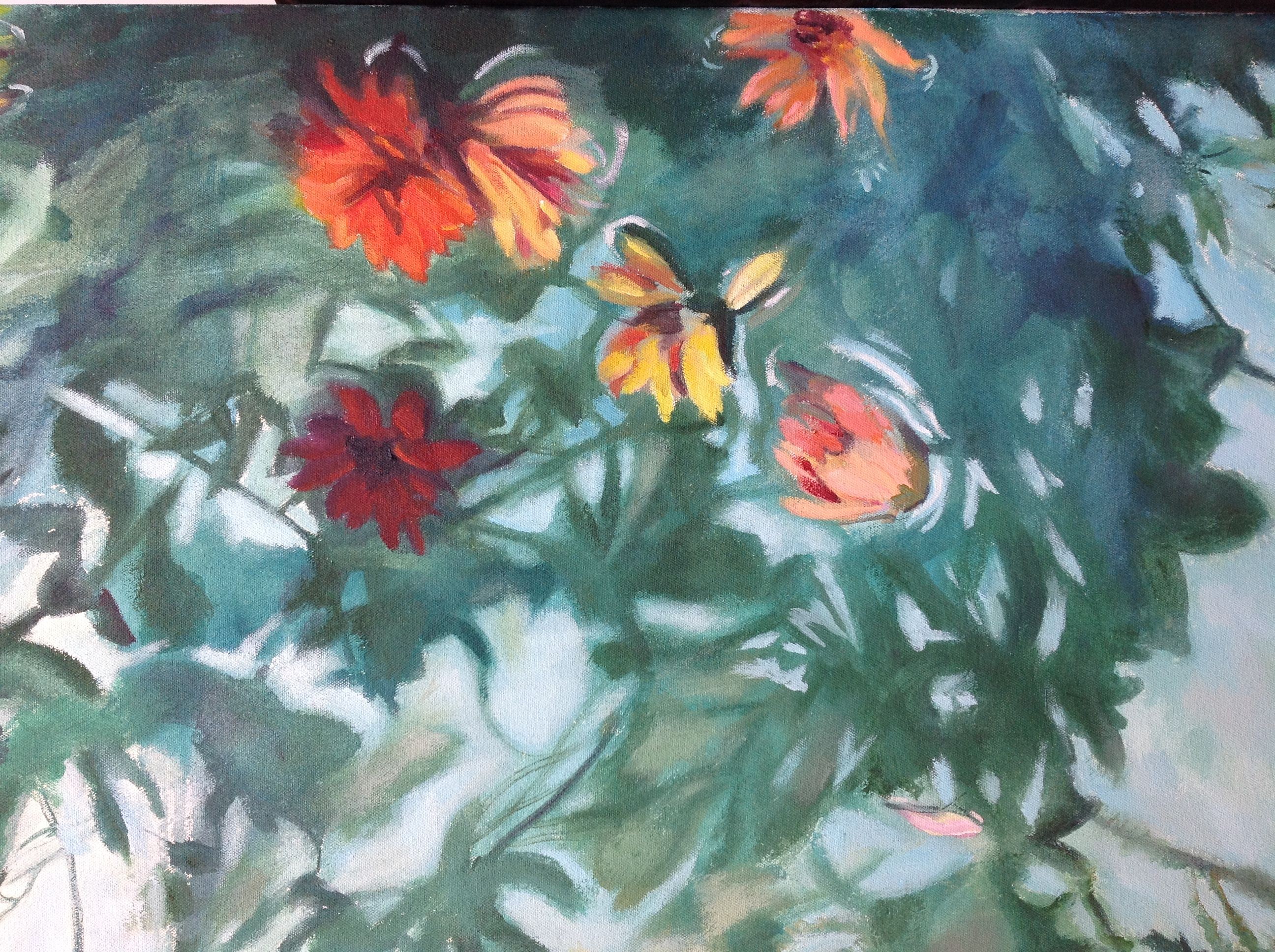 Anyck Alvarez Kerloch, Reflection With Flowers Anyck Alvarez Kerloch, Reflection With Flowers