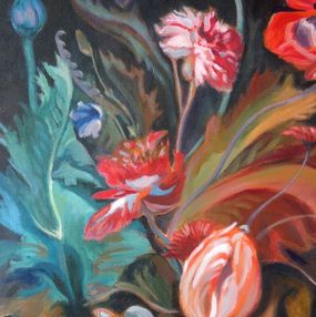 Peinture, Flowers on Black #2, Anyck Alvarez Kerloch