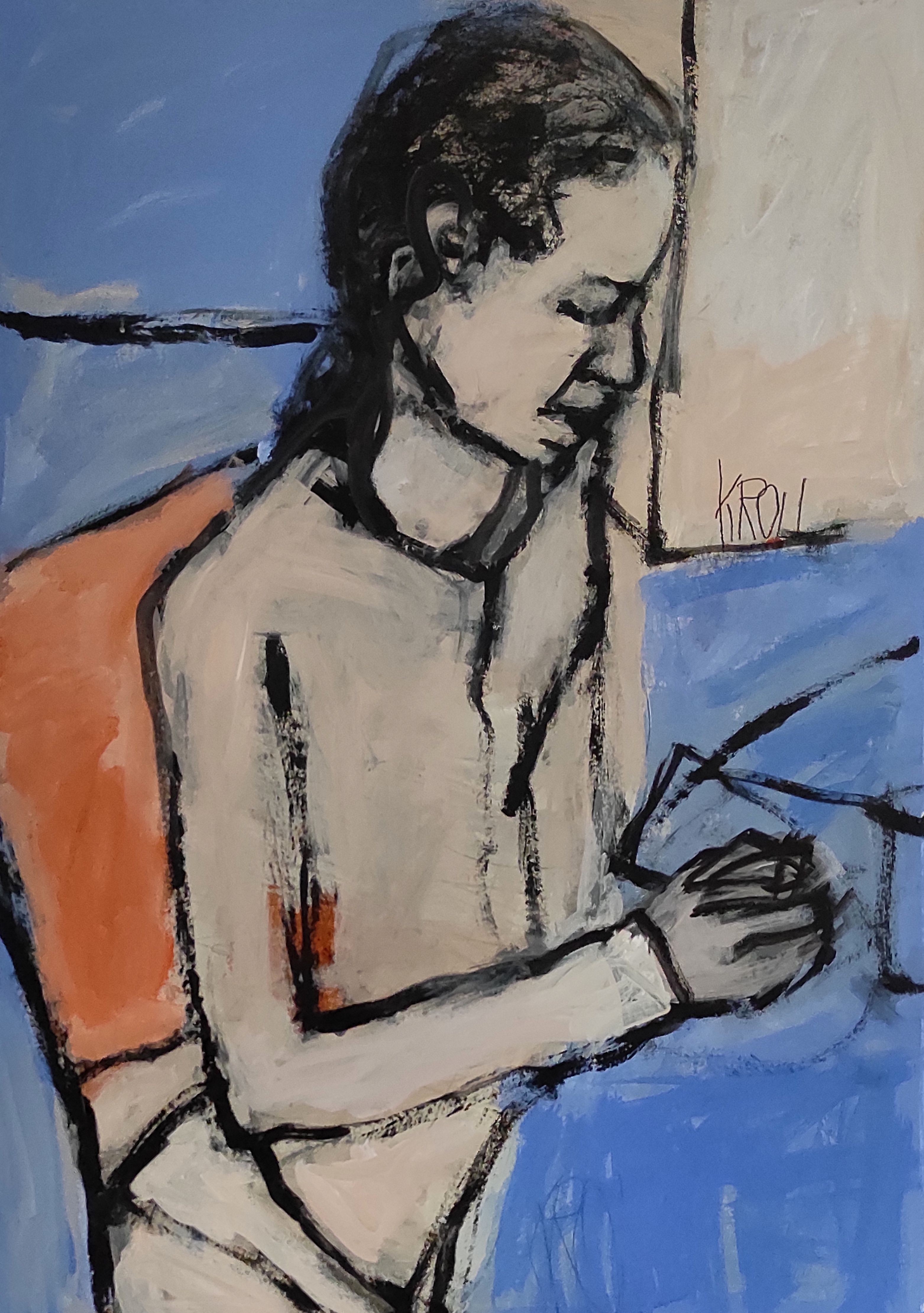 Barbara Kroll, Woman at table Barbara Kroll, Woman at table