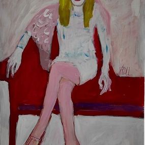 Peinture, The girl with golden hair, Barbara Kroll