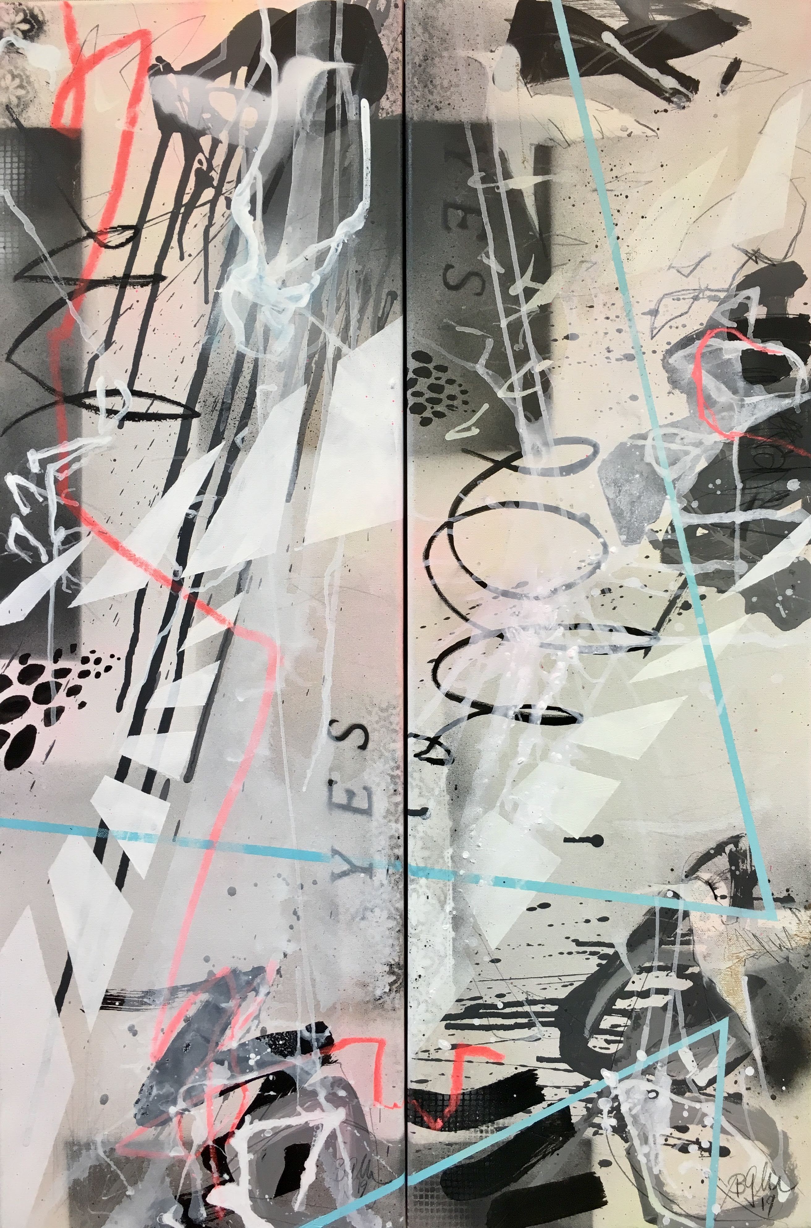 Bea Garding Schubert, Yes No.1 - inspired by Yoko Ono (2 pieces) Bea Garding Schubert, Yes No.1 - inspired by Yoko Ono (2 pieces)