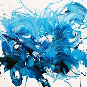 Painting, Blue Expressions III, Behshad Arjomandi