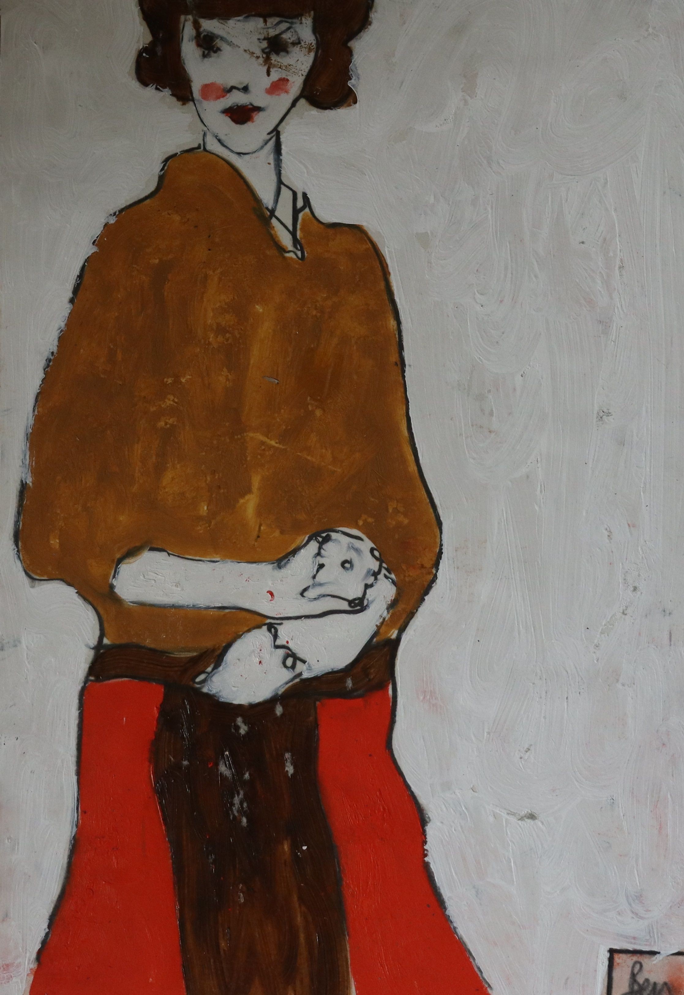 Benjamin Carrivick, Brown coat and white Benjamin Carrivick, Brown coat and white