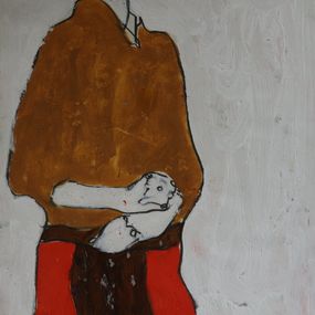Painting, Brown coat and white, Benjamin Carrivick