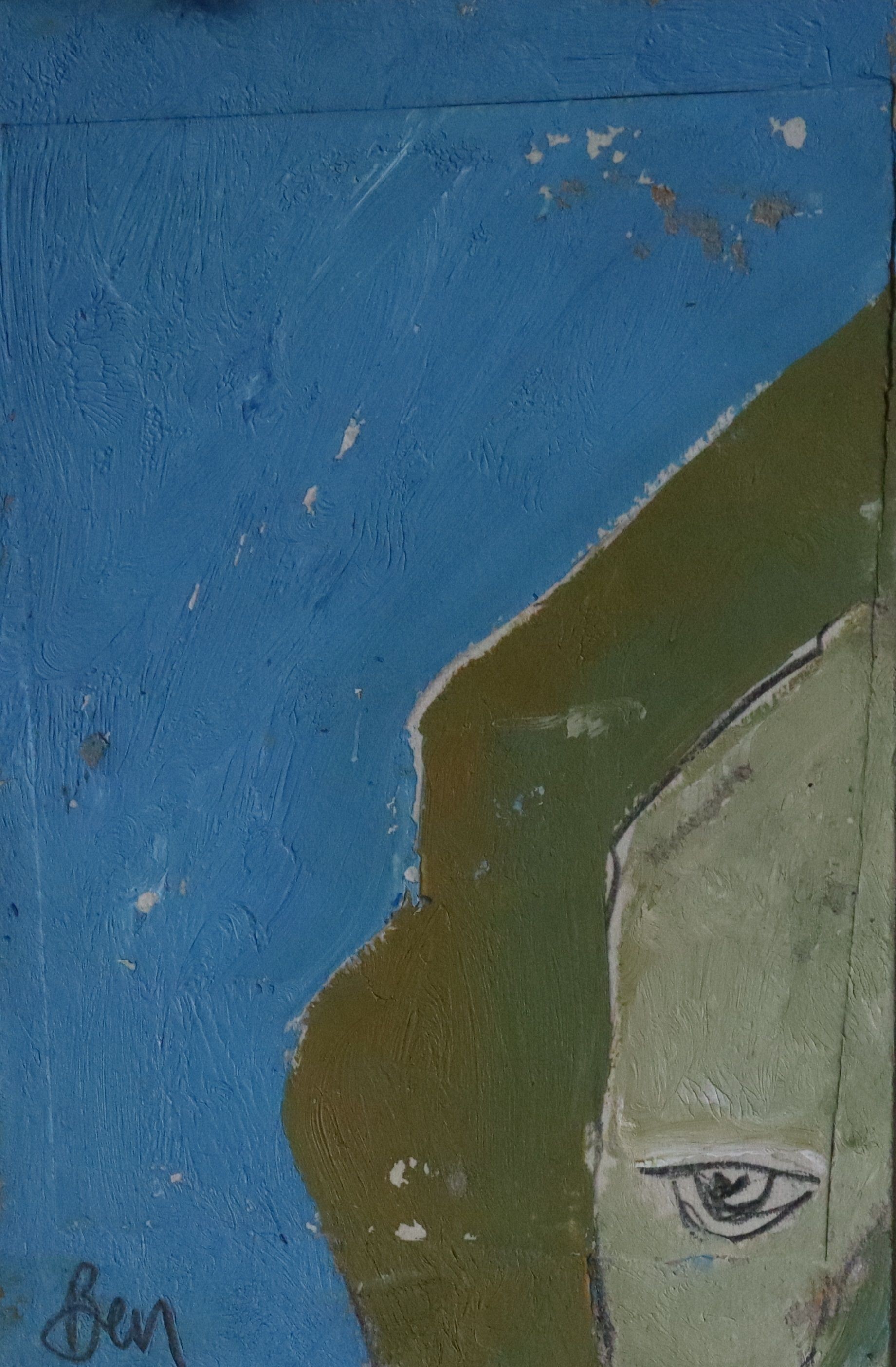 Benjamin Carrivick, Abstract blue portrait Benjamin Carrivick, Abstract blue portrait