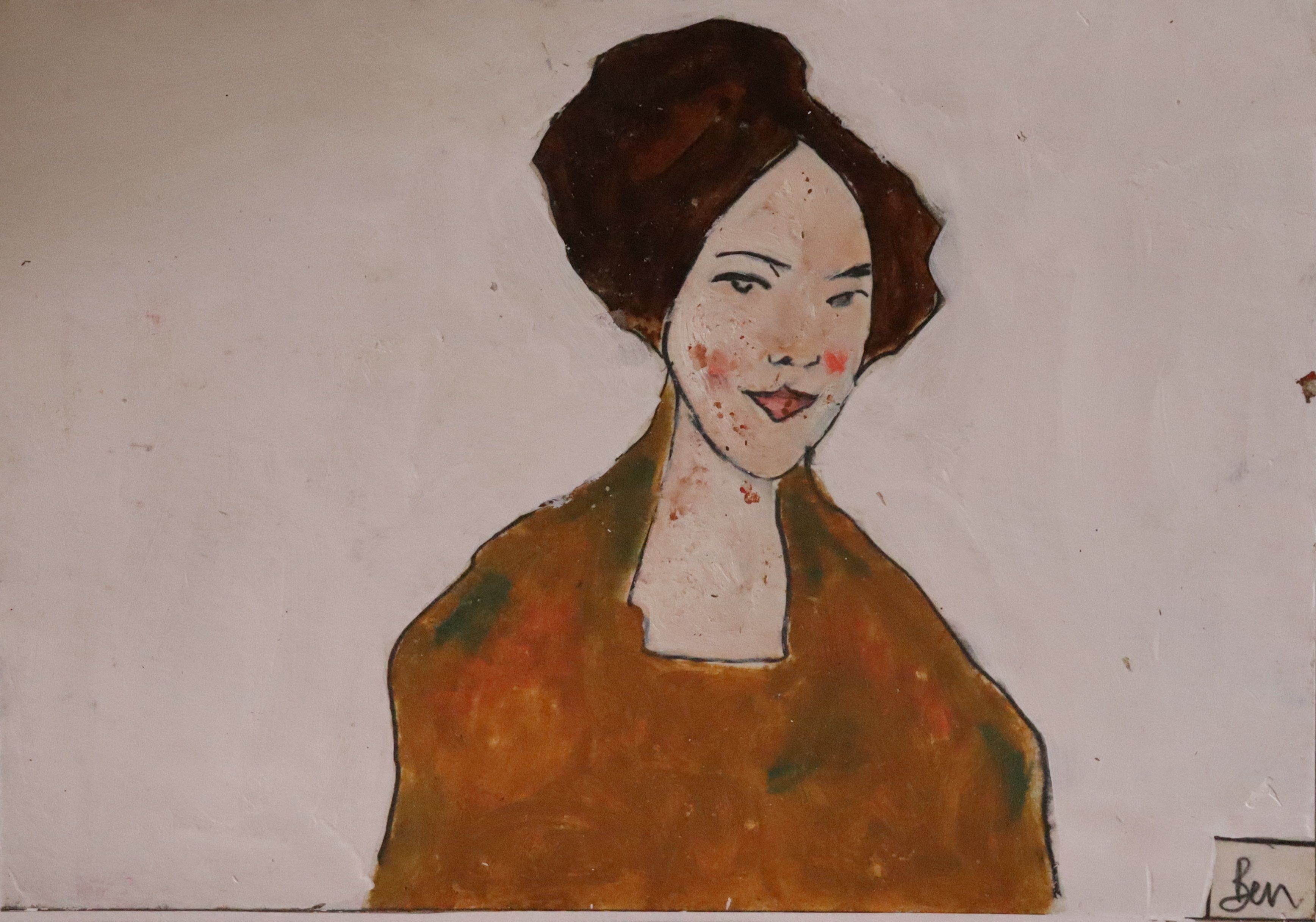 Benjamin Carrivick, Woman with brown hair and coat Benjamin Carrivick, Woman with brown hair and coat