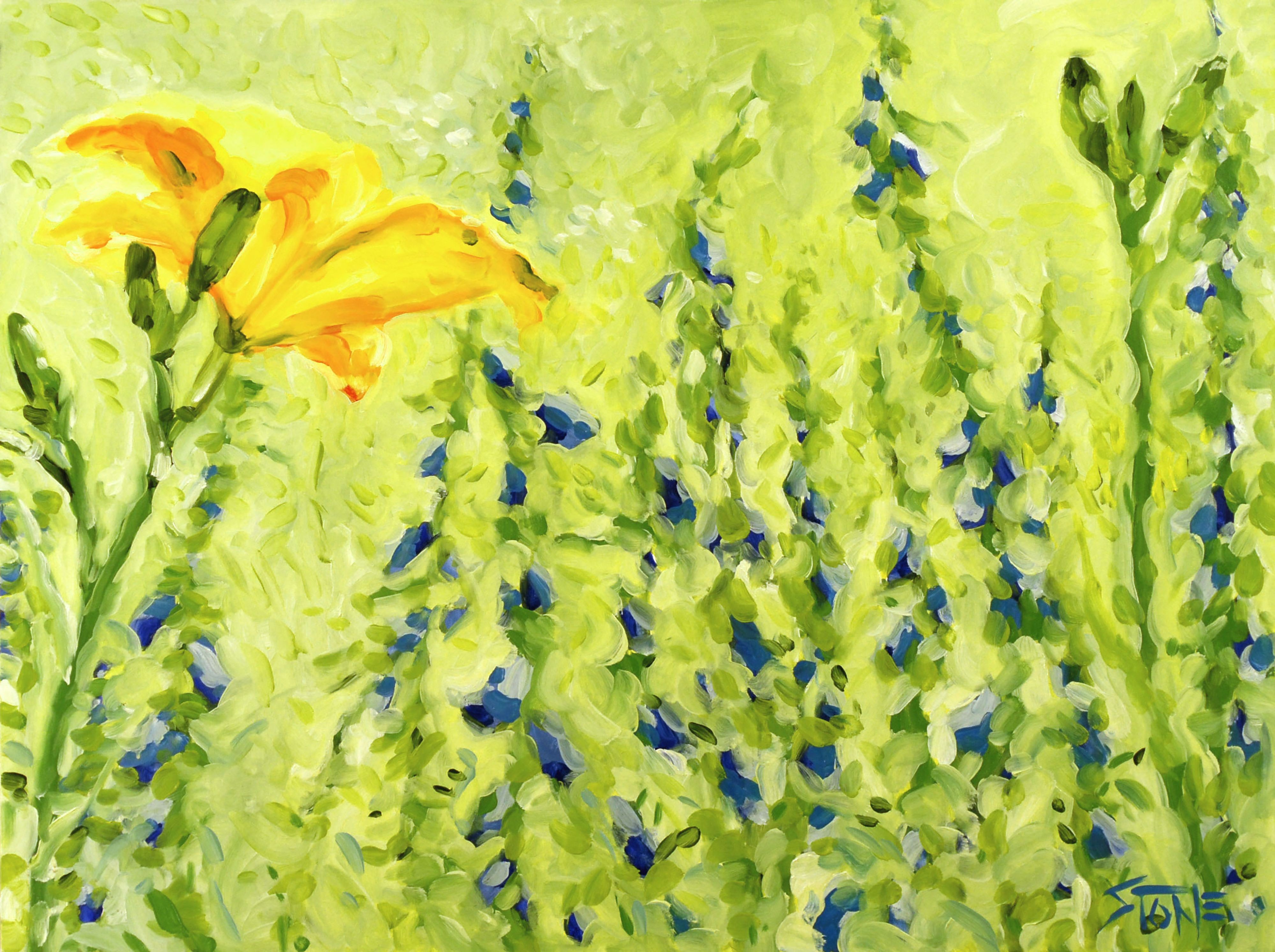 Bill Stone, Orange lily with bells Bill Stone, Orange lily with bells