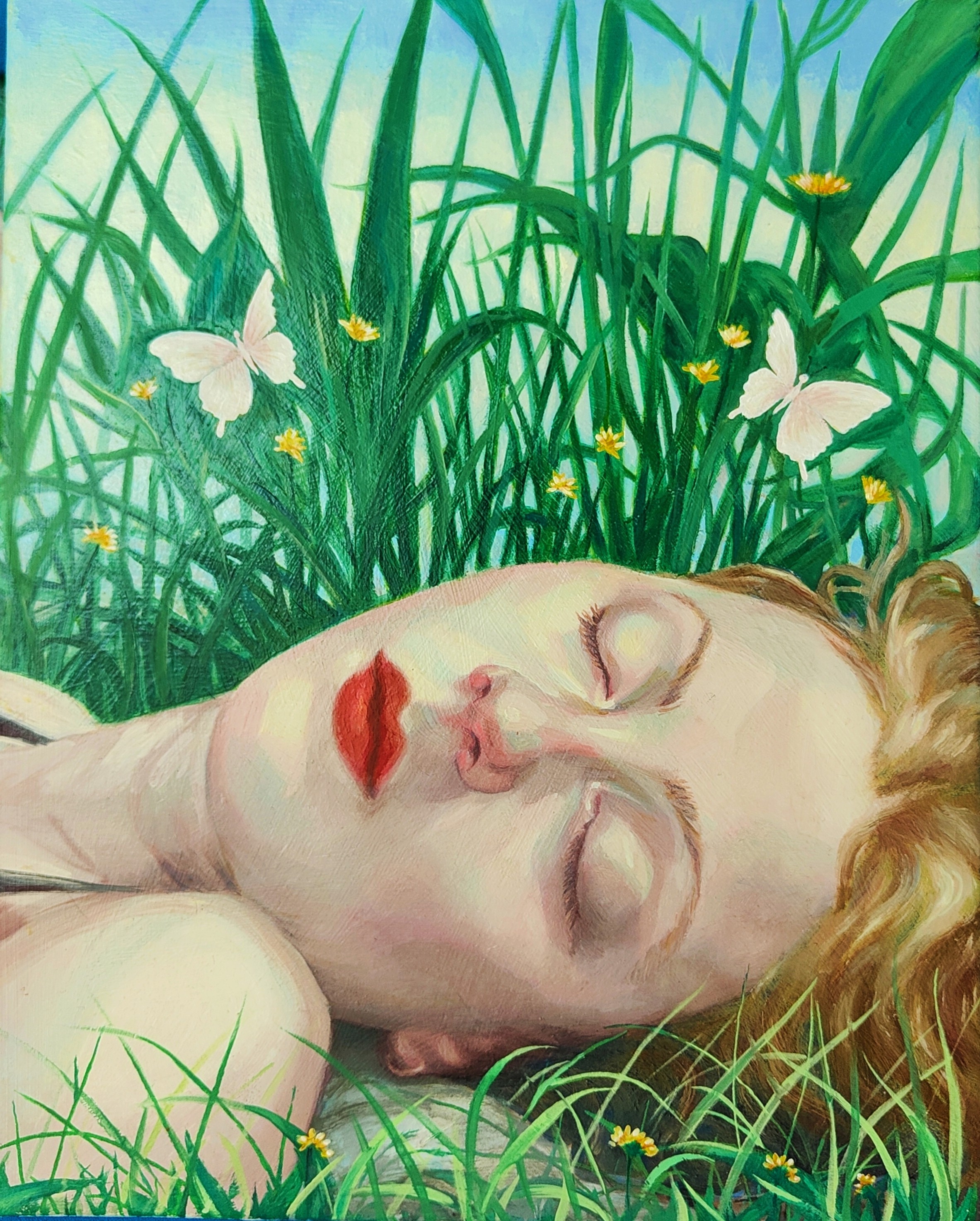 Serge Kalinowski, Jeune fille aux papillons Serge Kalinowski, Jeune fille aux papillons