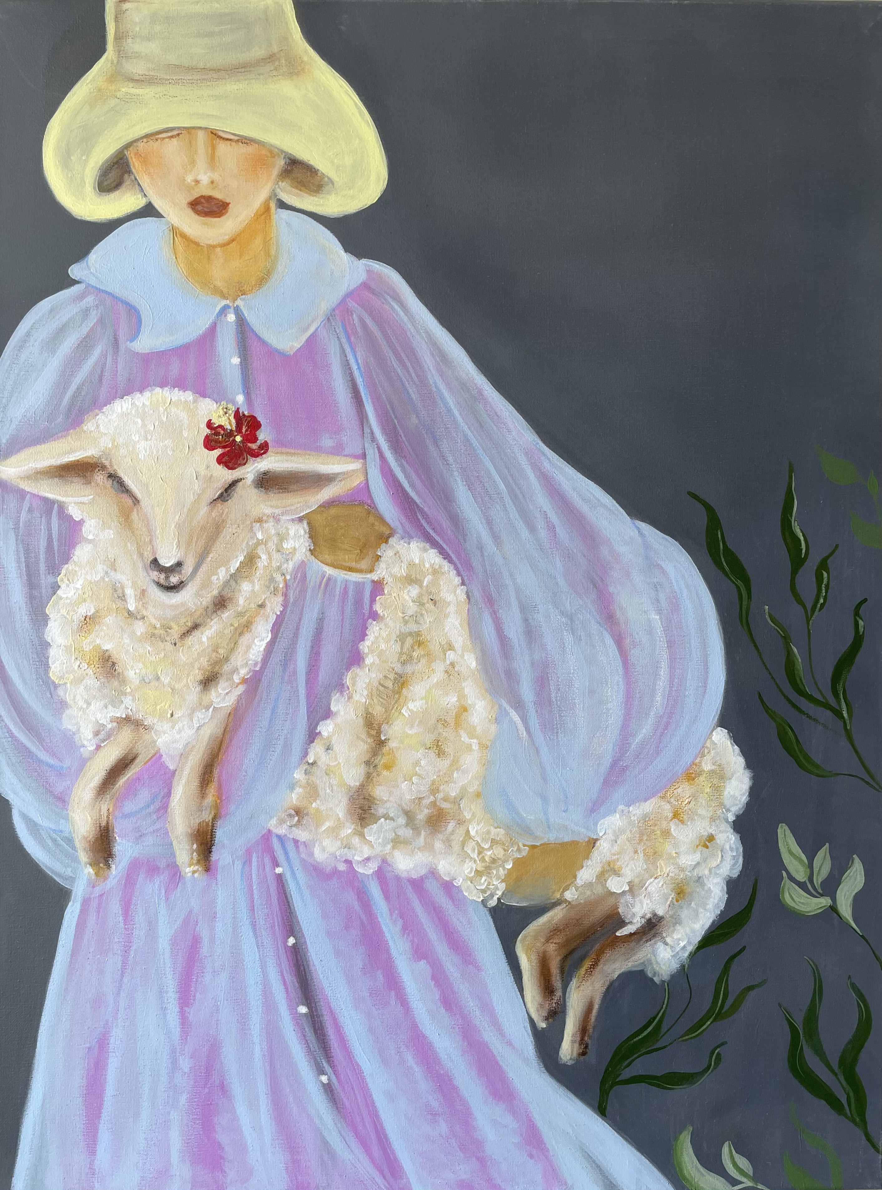 Maia Kvatchadze, Sheep With Flower Maia Kvatchadze, Sheep With Flower