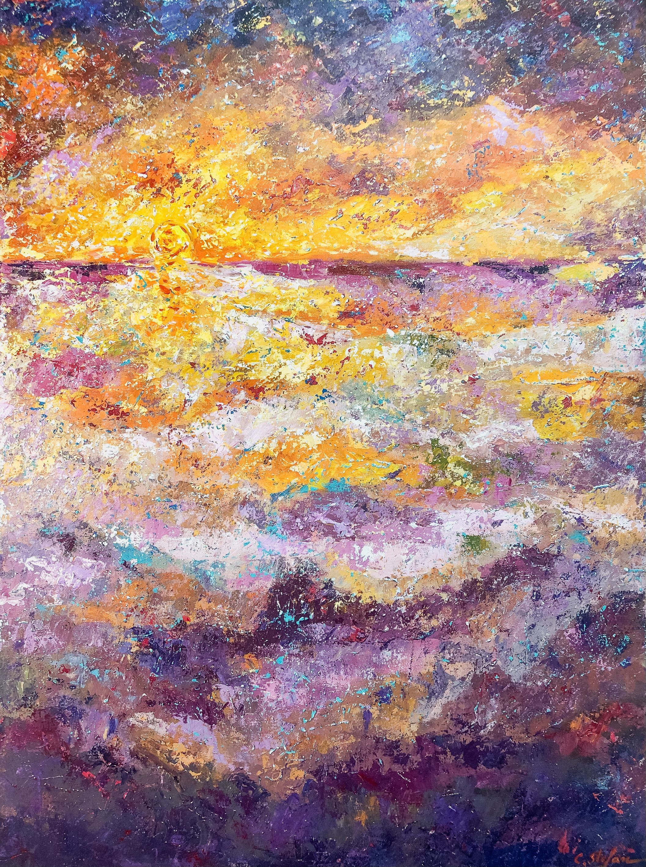 Cristina Stefan, Seascape at Sunset in Spain Cristina Stefan, Seascape at Sunset in Spain