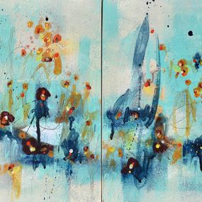 Painting, Song Of The Sunflowers, Summer Dreams, Cynthia Ligeros
