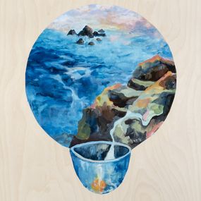 Painting, Water vessel de la série paysages en difficulté / Struggling landscapes, Holly King