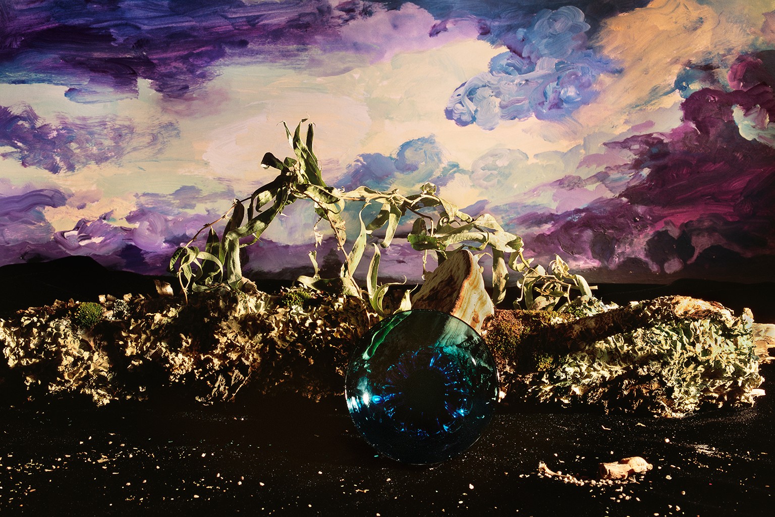 Holly King, Night fallen, Blue glass Holly King, Night fallen, Blue glass