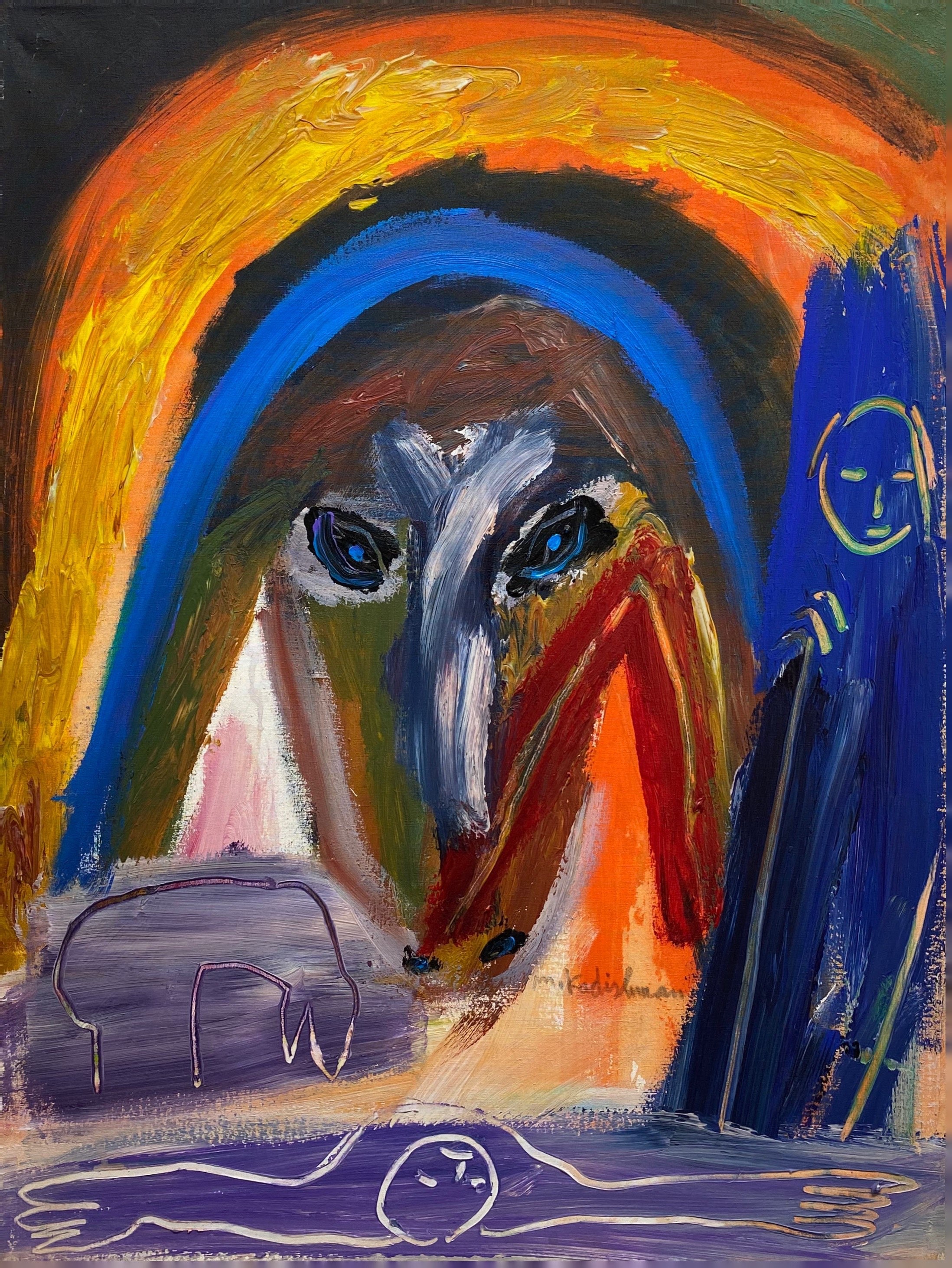 Menashe Kadishman, Sheep with Valley of sadness Menashe Kadishman, Sheep with Valley of sadness