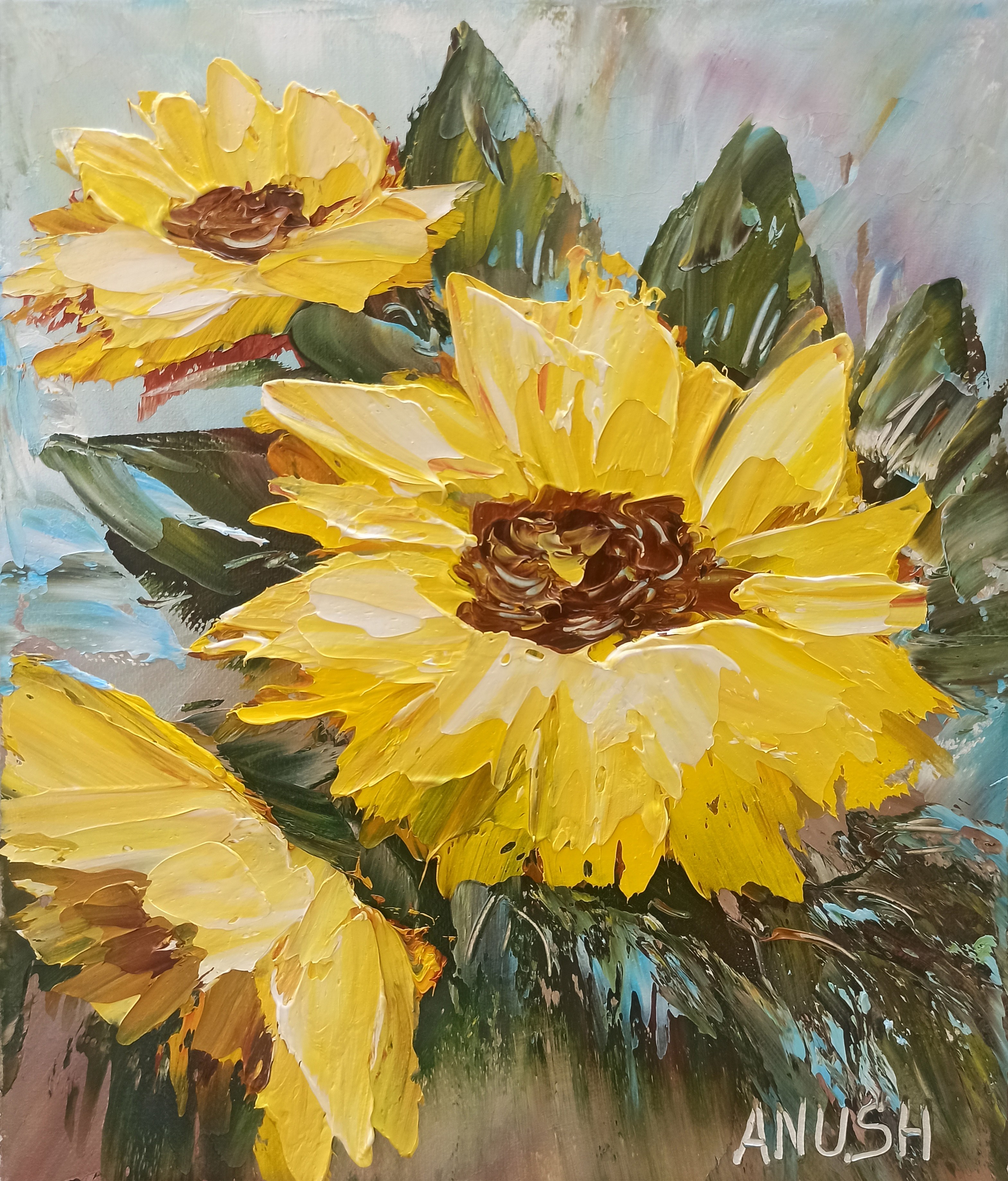 Anush Emiryan, Textured sunflowers Anush Emiryan, Textured sunflowers