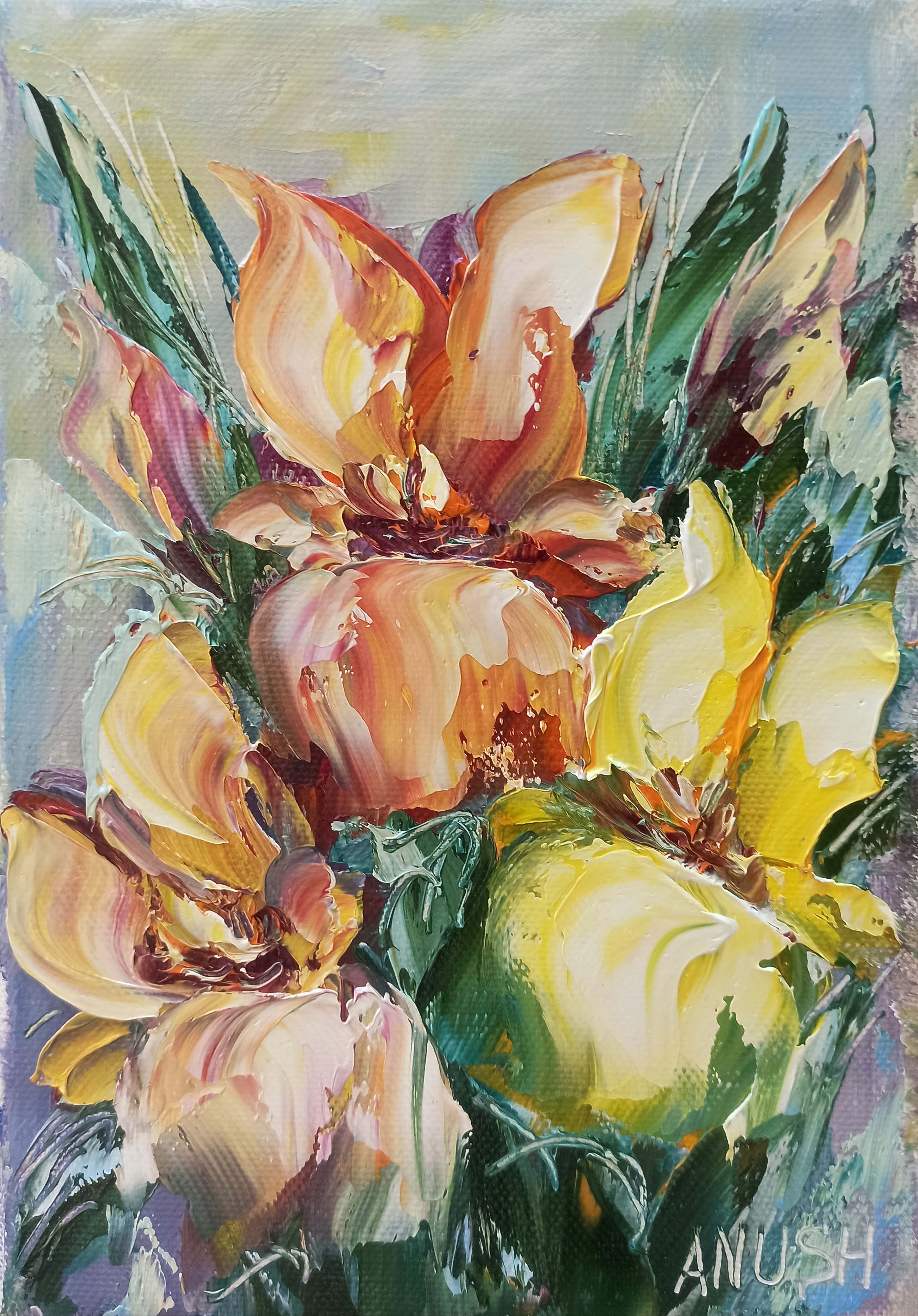 Anush Emiryan, Textured flowers Anush Emiryan, Textured flowers