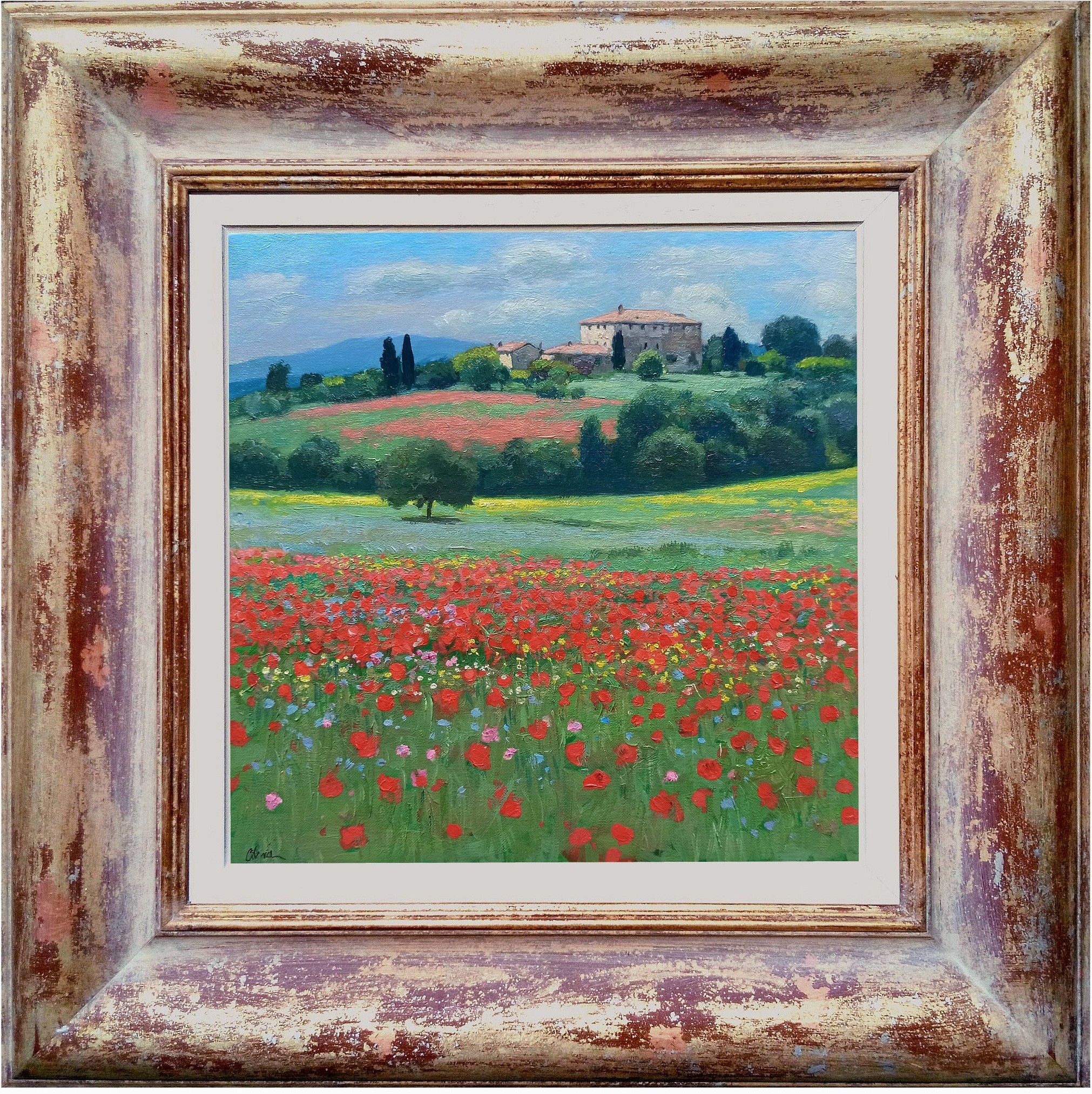 Riccardo Chirici, Tuscany countryside - Italian painting landscape Riccardo Chirici, Tuscany countryside - Italian painting landscape