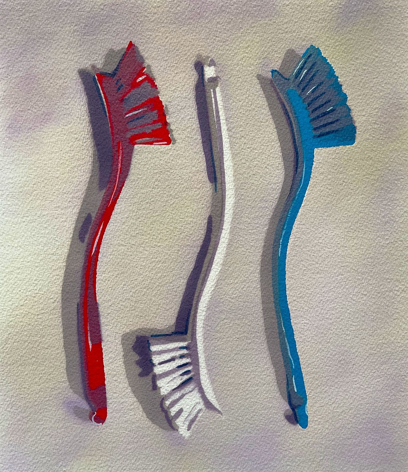 Dwayne Wolff, Red, White and Brush Dwayne Wolff, Red, White and Brush