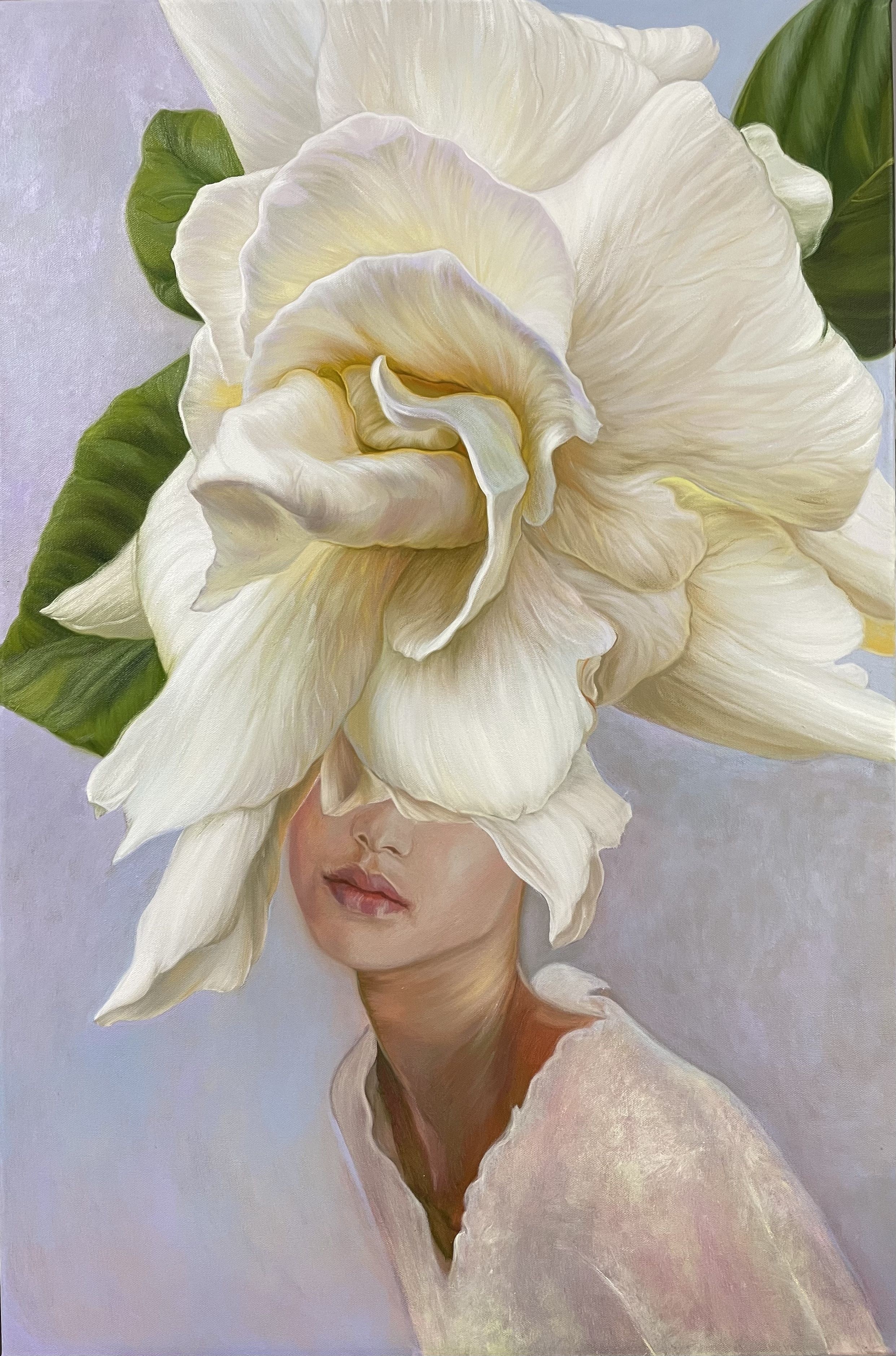 Elena Podmarkova, Portrait with gardenia Elena Podmarkova, Portrait with gardenia