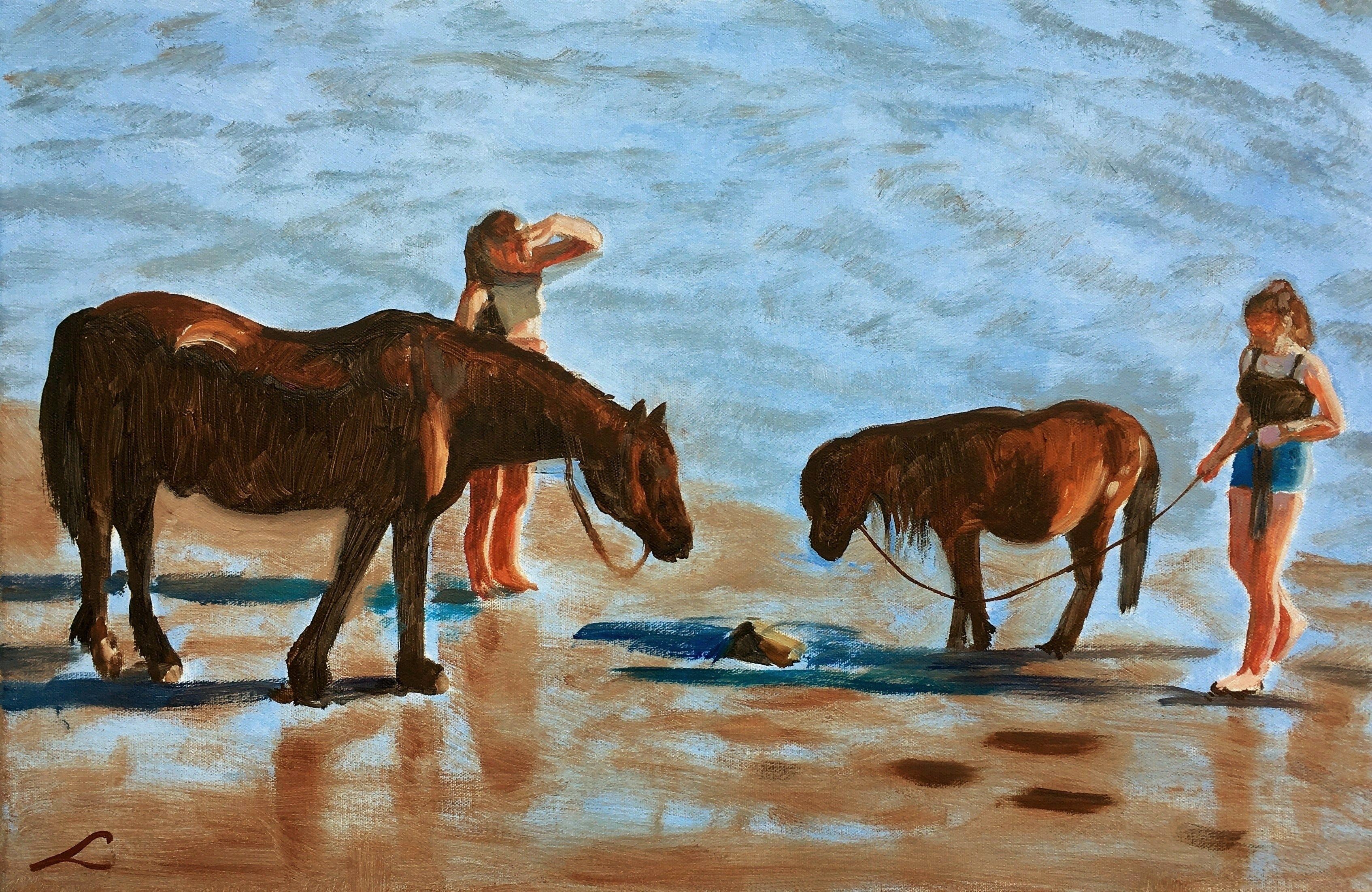 Elena Sokolova, Beach scene 4 Elena Sokolova, Beach scene 4