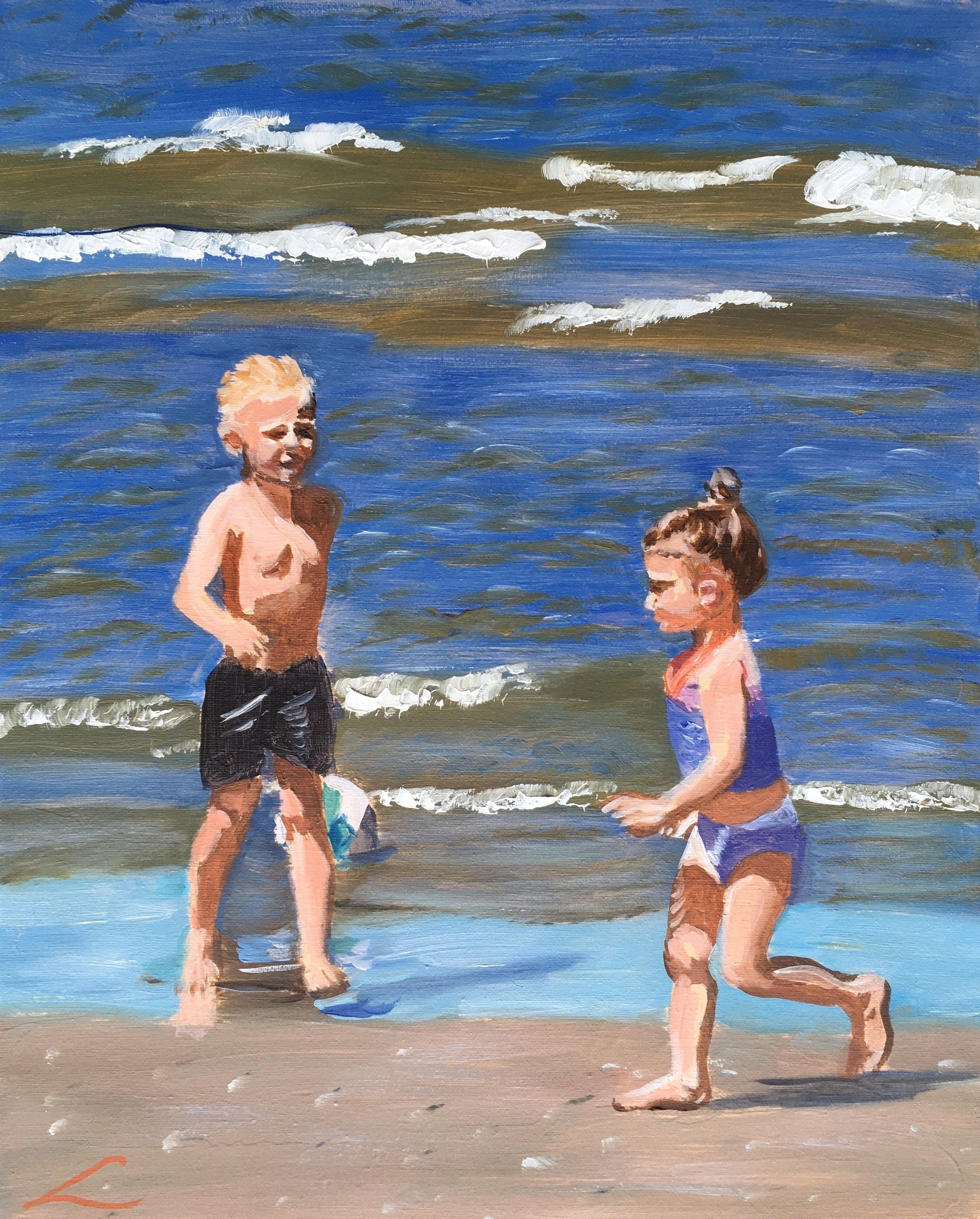 Elena Sokolova, Children at the beach 2 Elena Sokolova, Children at the beach 2