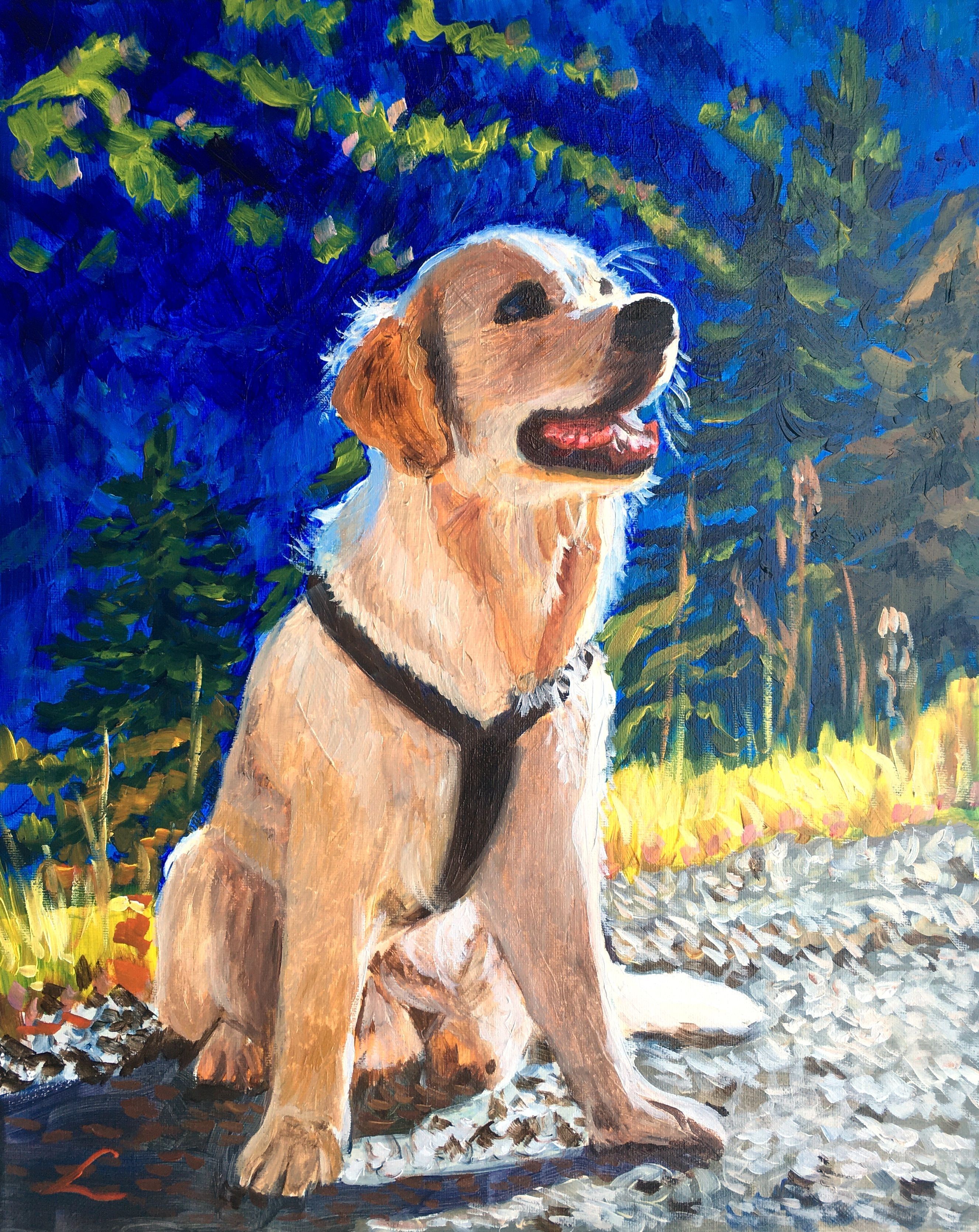 Elena Sokolova, Dog on the mountain road Elena Sokolova, Dog on the mountain road
