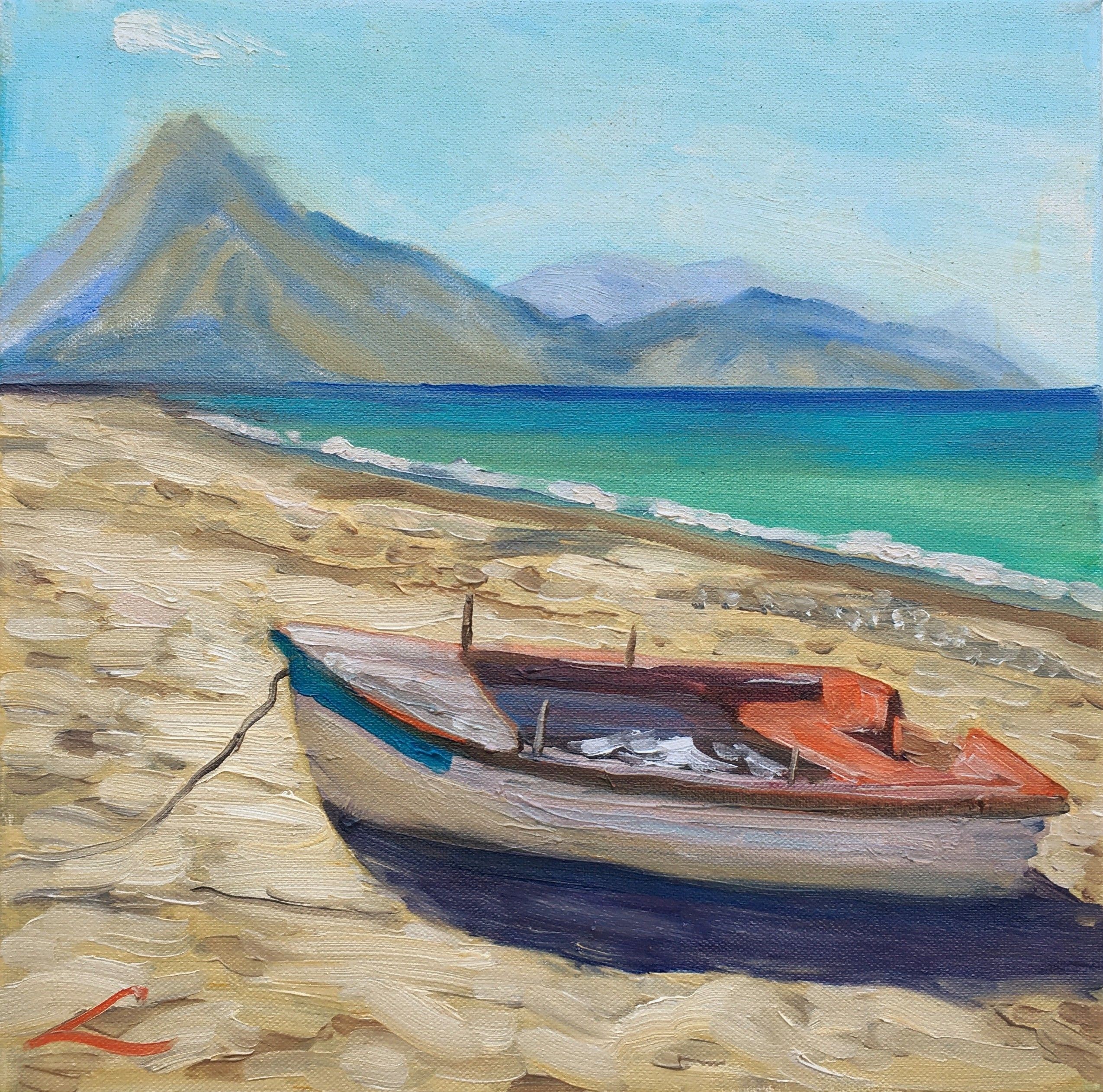 Elena Sokolova, Boat at the sea Elena Sokolova, Boat at the sea