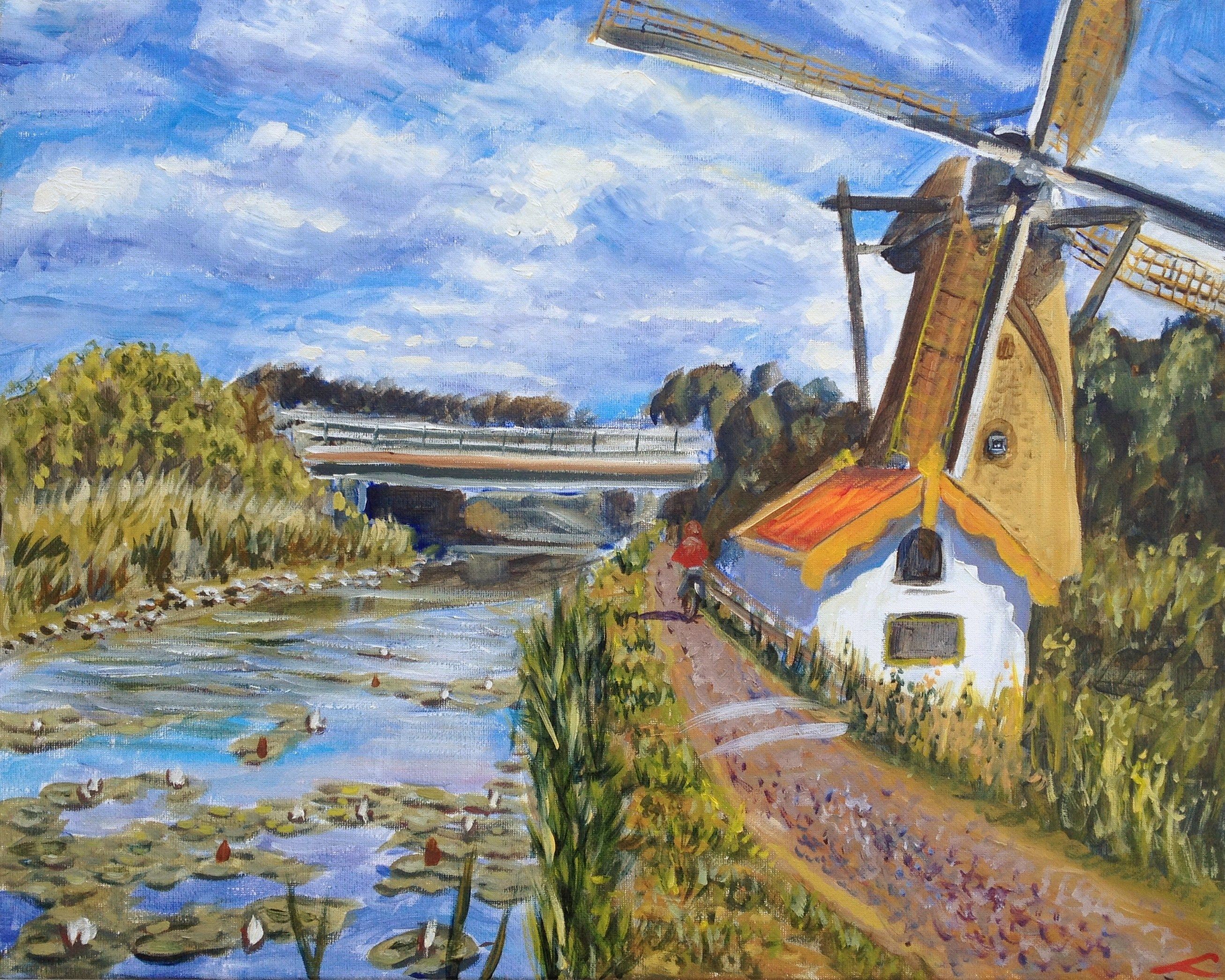 Elena Sokolova, Windmill in Maasluis Elena Sokolova, Windmill in Maasluis