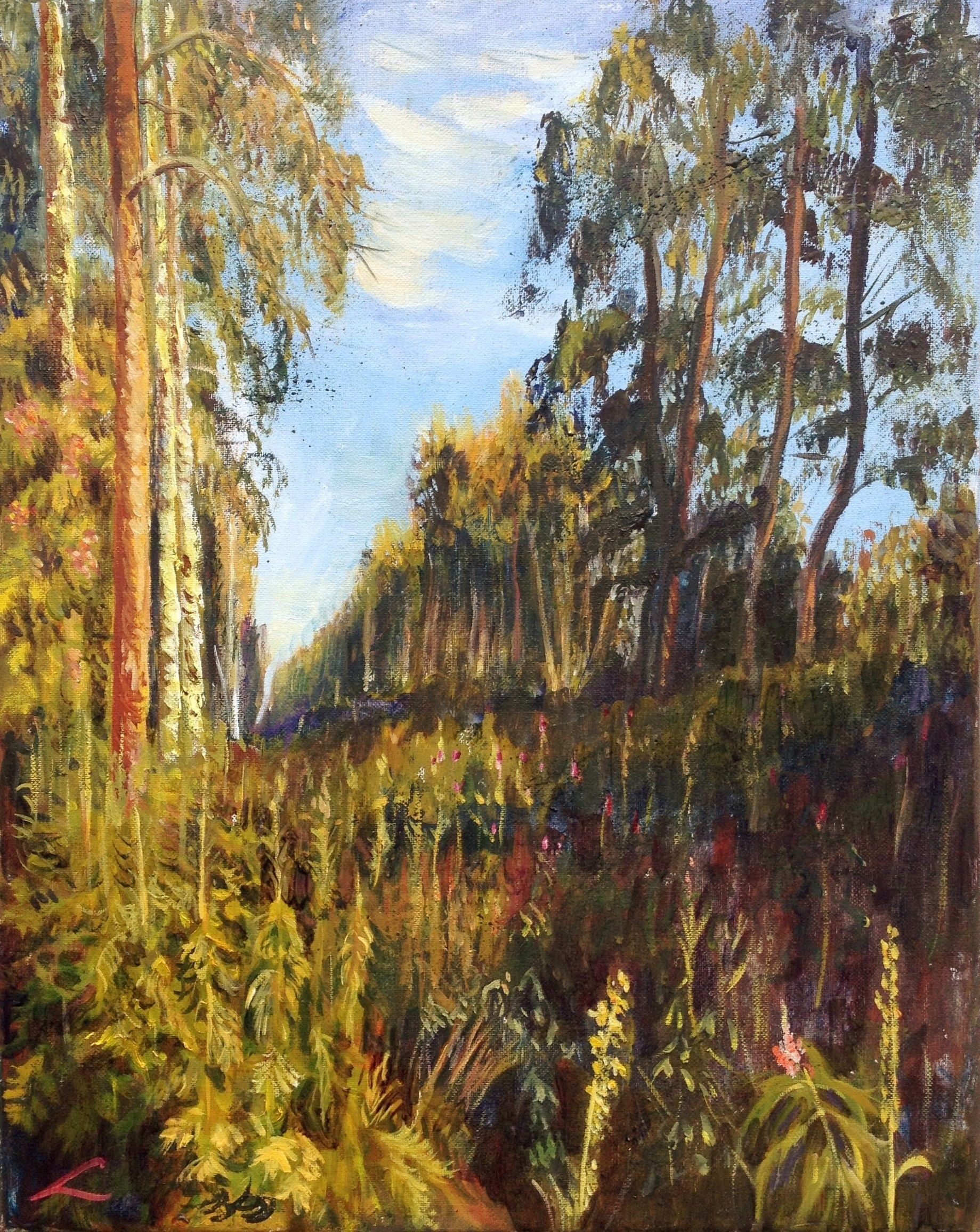 Elena Sokolova, Forest way in the evening light Elena Sokolova, Forest way in the evening light
