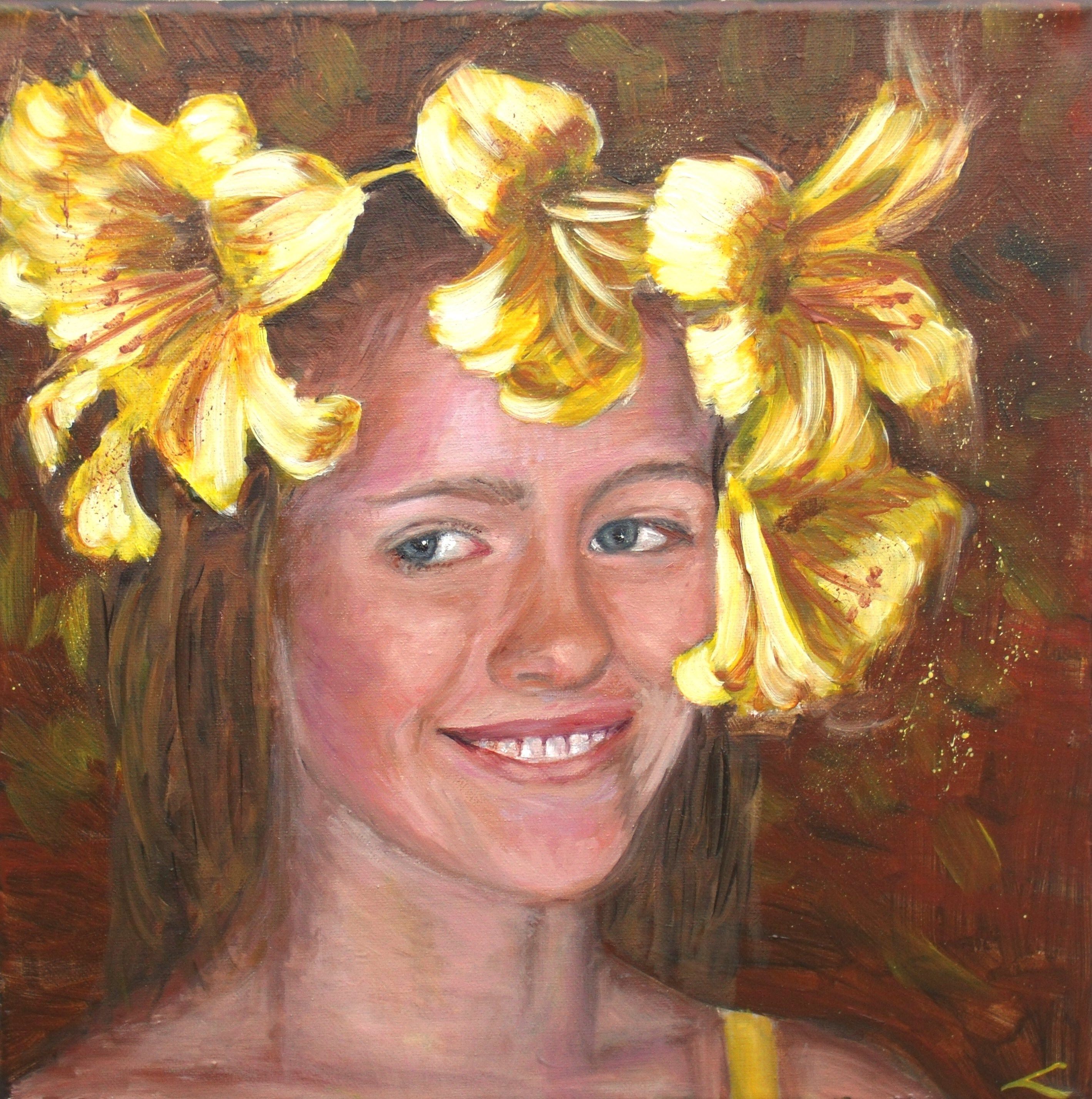 Elena Sokolova, Lily girl portrait Elena Sokolova, Lily girl portrait