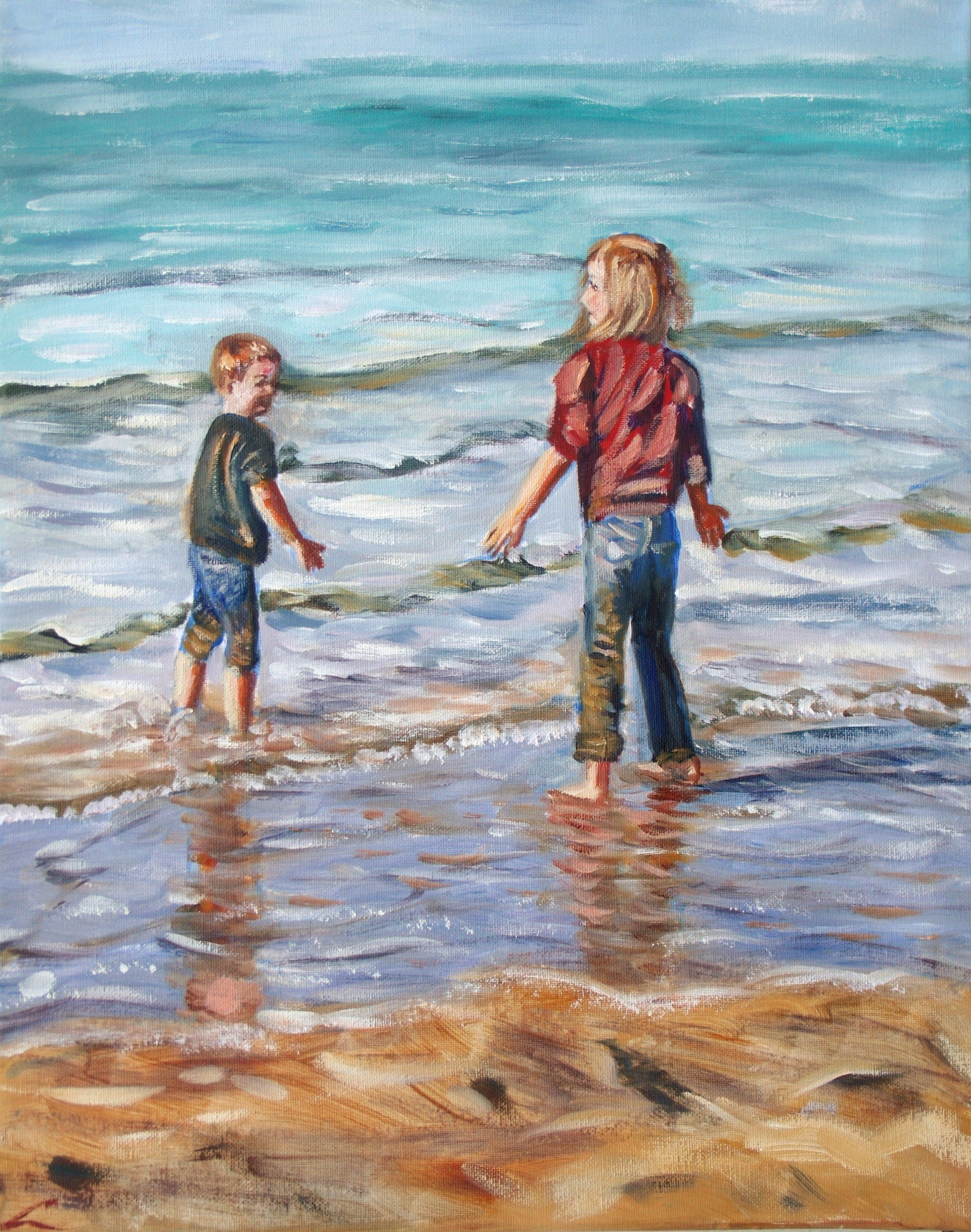 Elena Sokolova, Children at the sea Elena Sokolova, Children at the sea